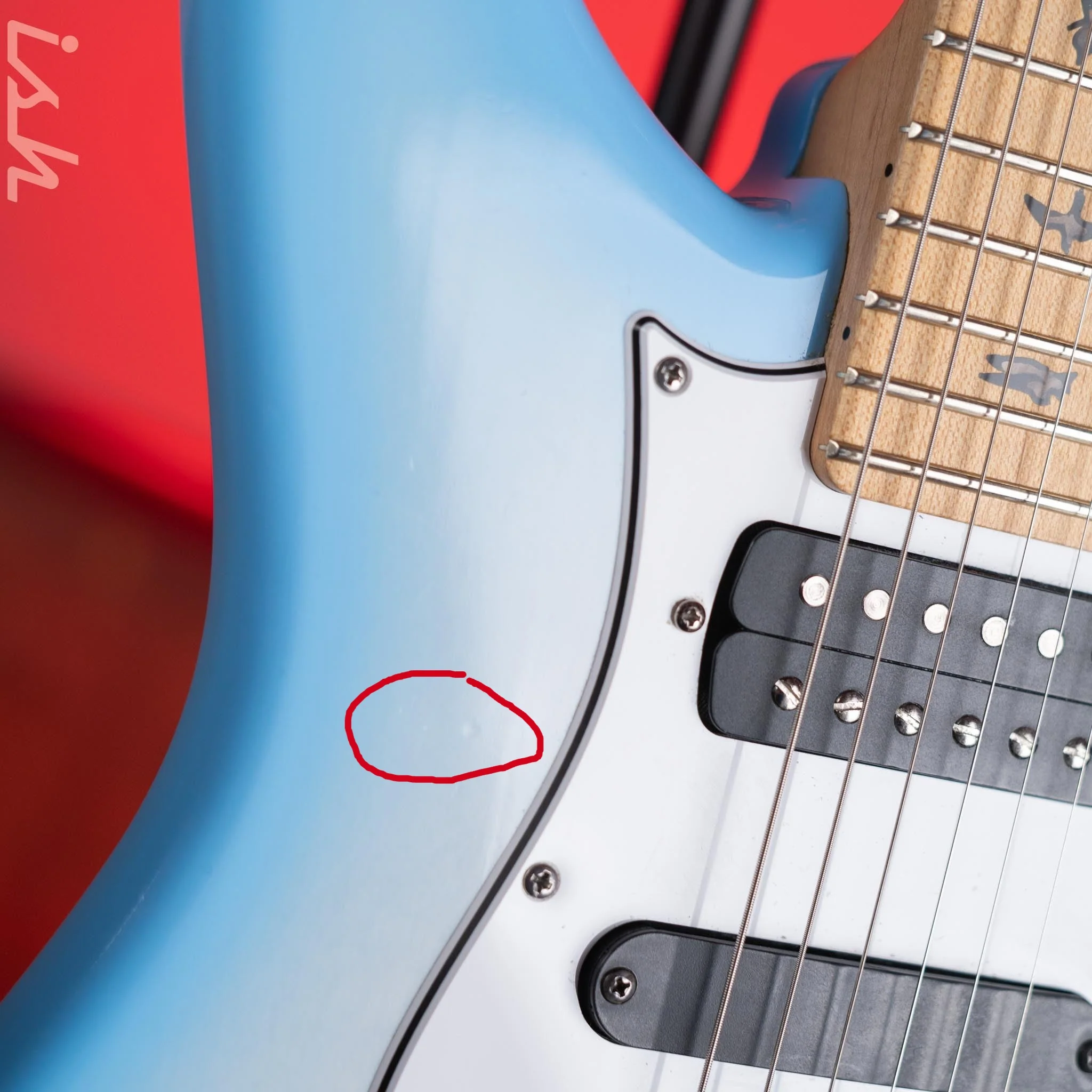 2014 PRS Brent Mason White Wash Blue Burst - Image 7