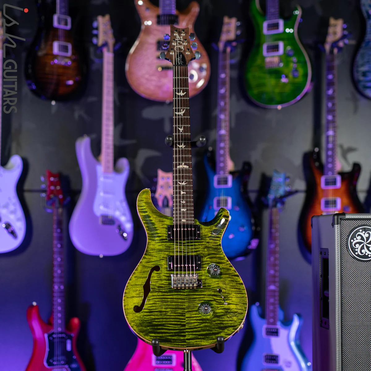 2014 PRS Experience Custom 24 Semi-Hollow 10 Top Jade Green - Image 2