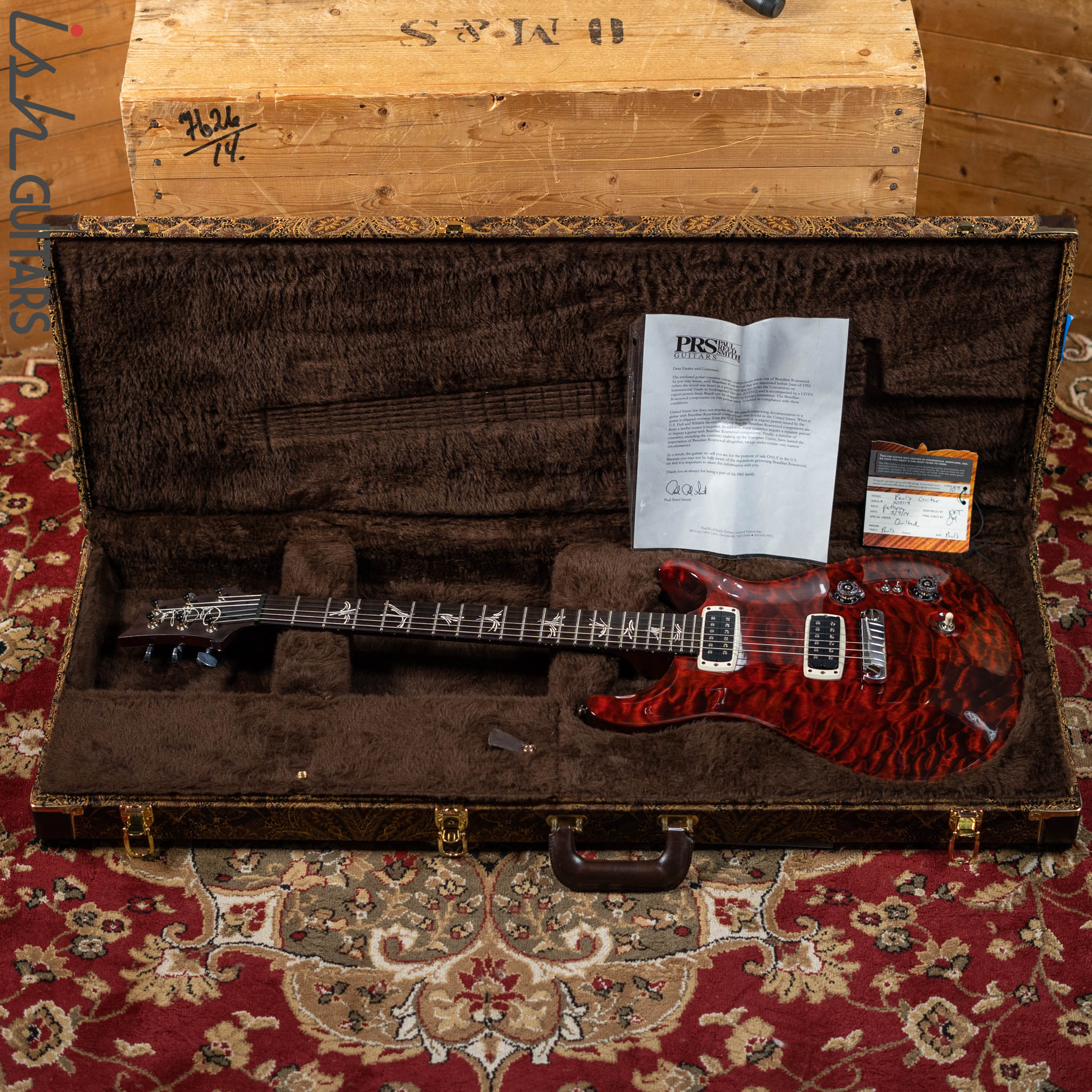 2014 PRS Paul’s Guitar Quilt Fire Red - Image 16