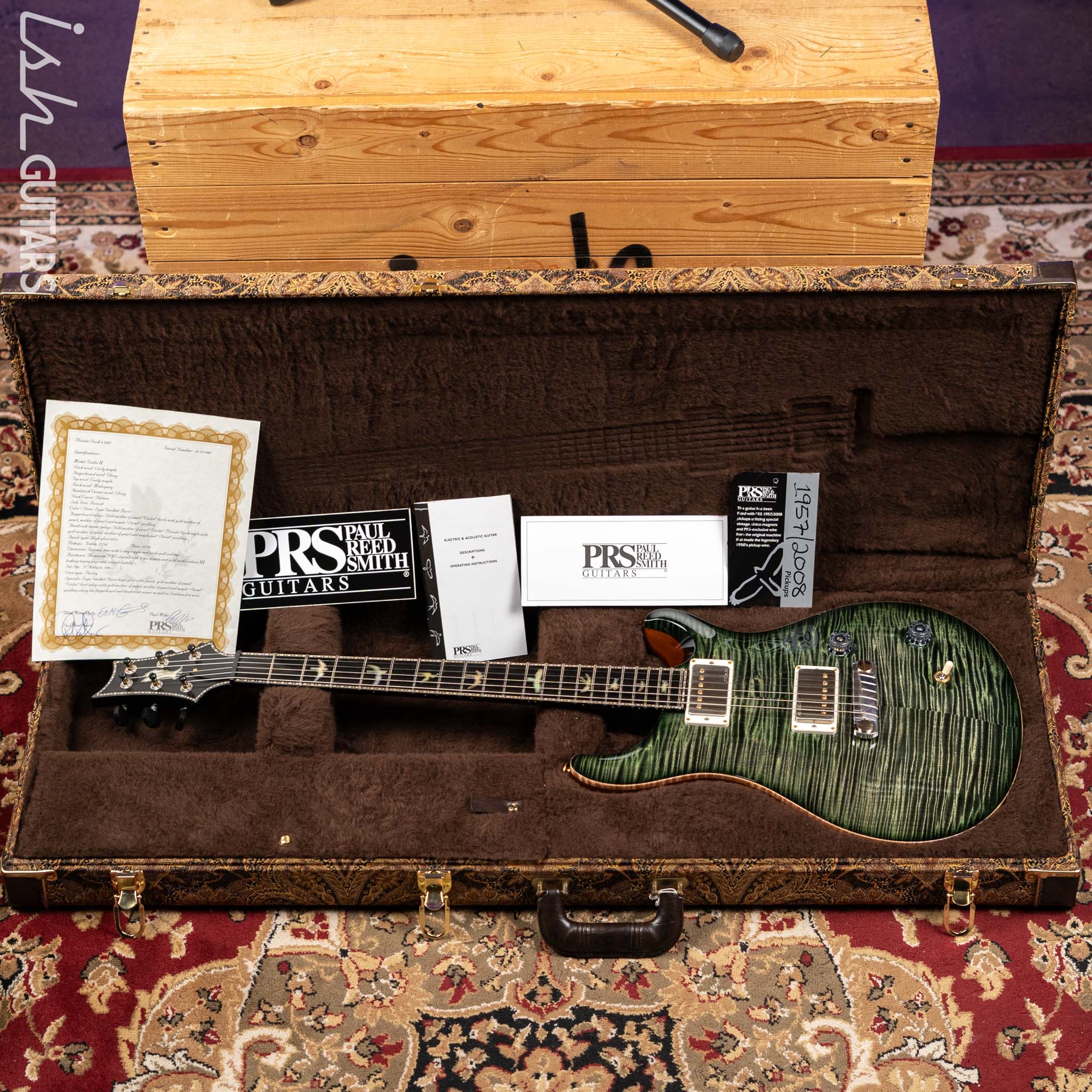 2014 PRS Private Stock Violin II Sage Smoked Burst - Image 17