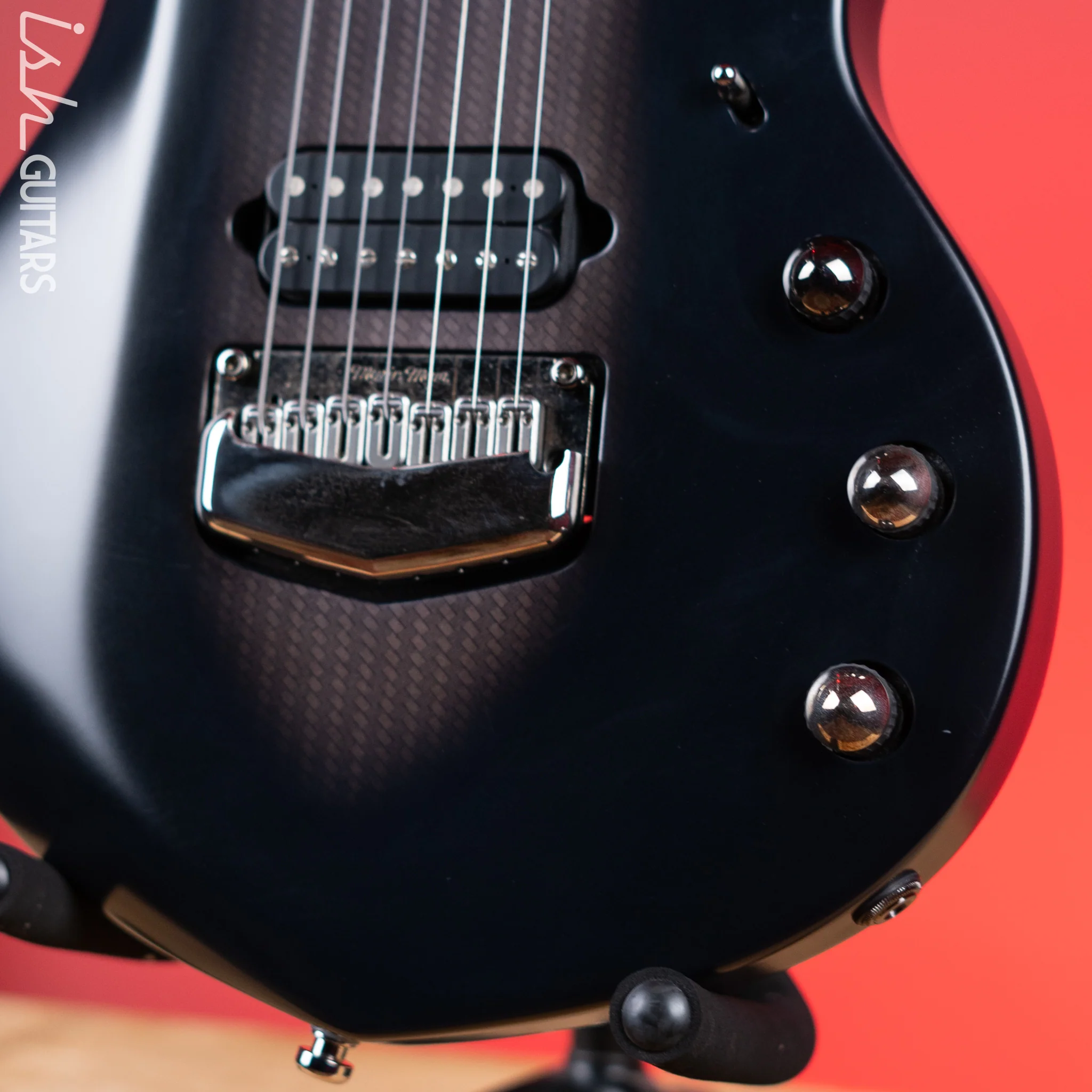2015 Ernie Ball Music Man Majesty 7-String John Petrucci Signature Polar Noir - Image 4