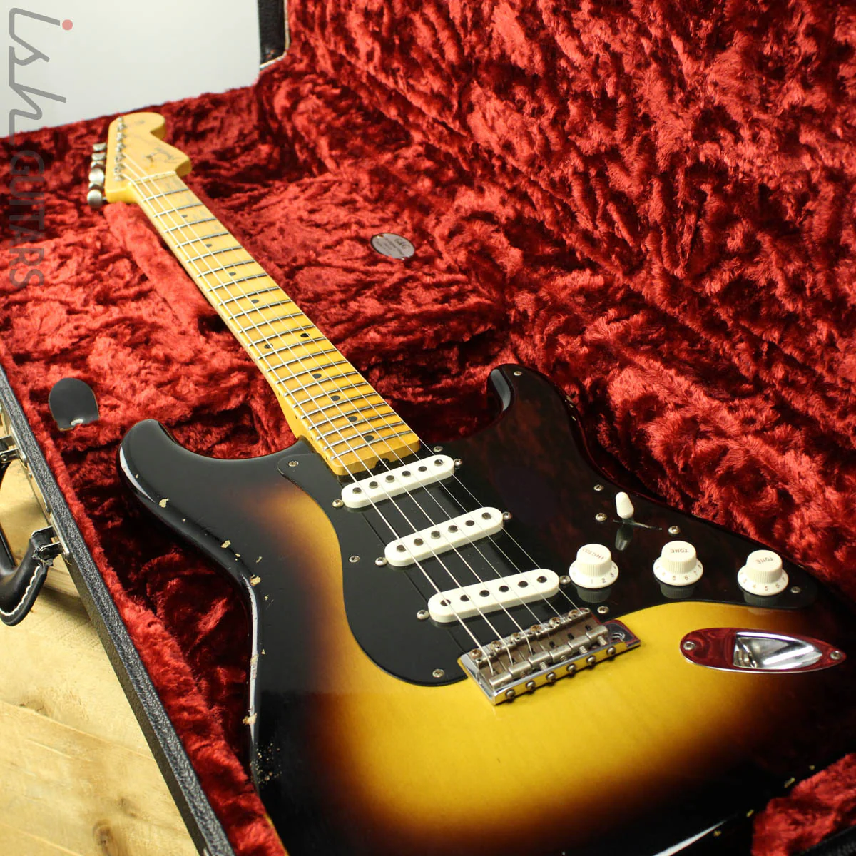 2015 Fender Strat Ancho Poblano Relic Custom Shop 2-Color Sunburst - Image 14
