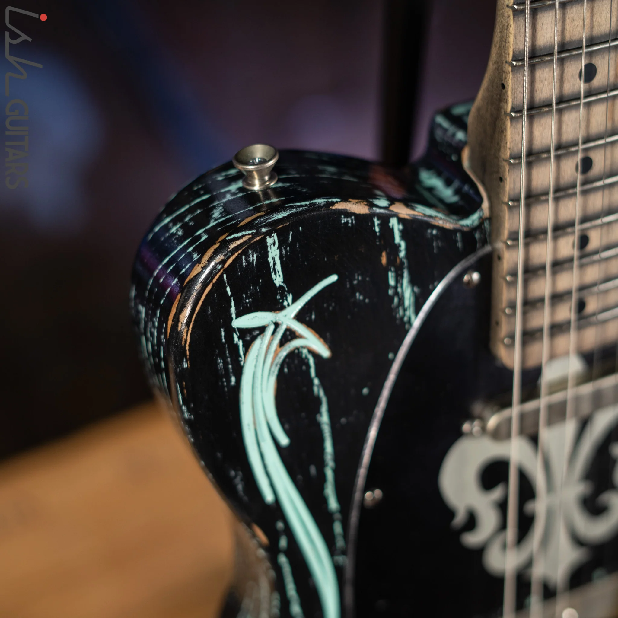 2015 Palir Pinstripe Titan Tele Aged Black/Kelly Green - Image 13