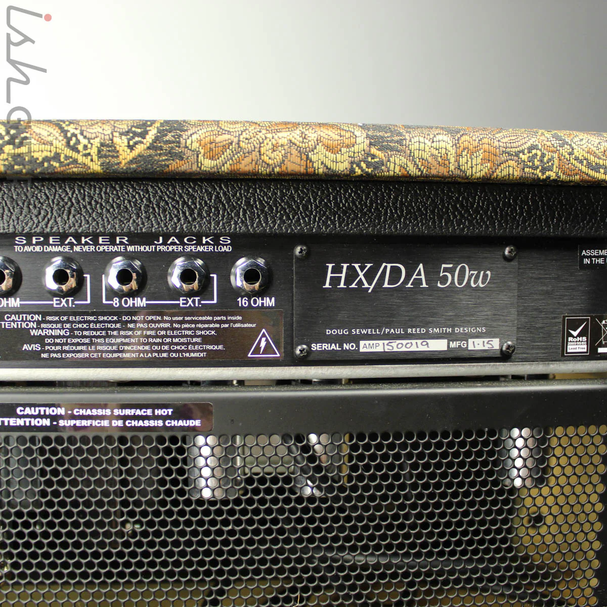 2015 Paul Reed Smith PRS HXDA 50 Watt Amplifier Head Paisley/Amber Flame W/ ROAD CASE - Image 10