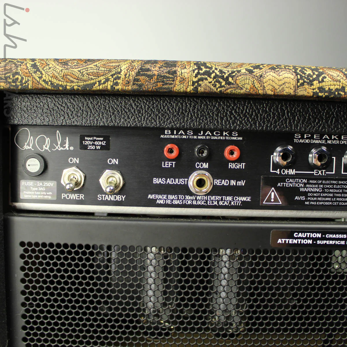 2015 Paul Reed Smith PRS HXDA 50 Watt Amplifier Head Paisley/Amber Flame W/ ROAD CASE - Image 9