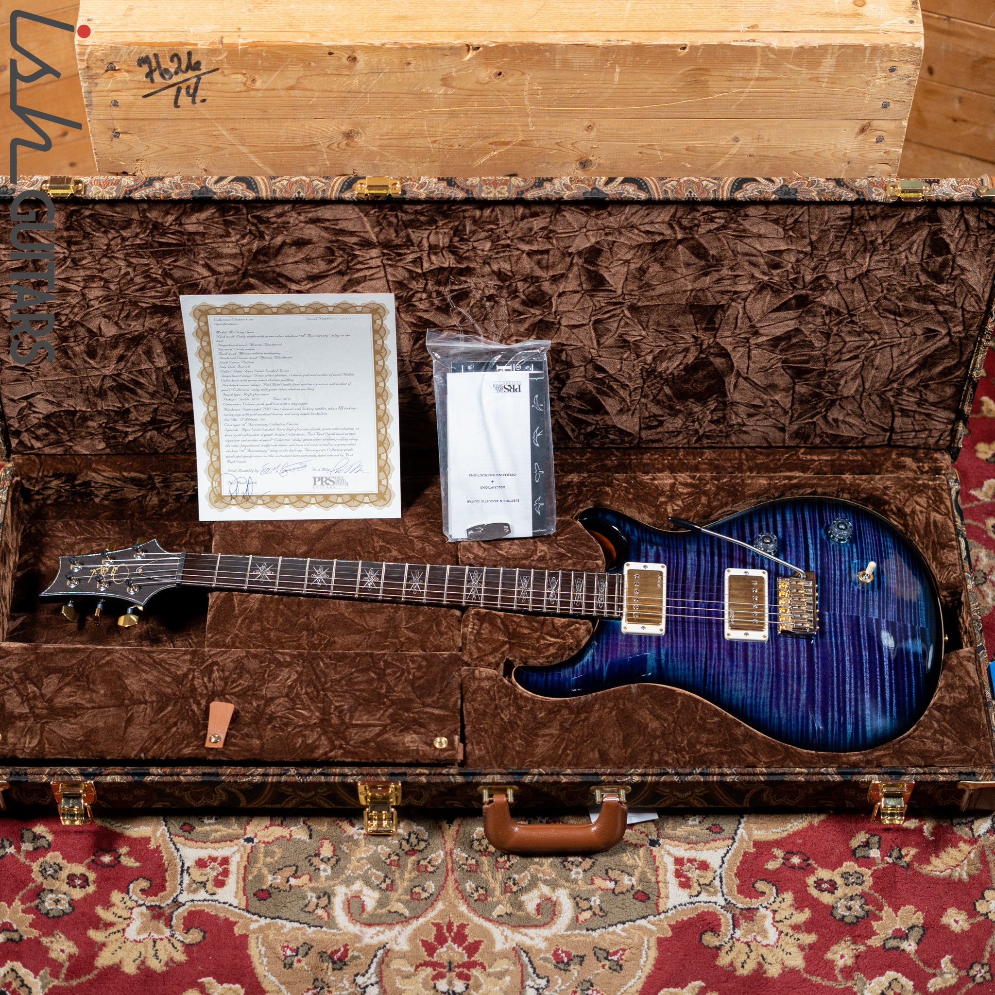 2015 PRS Collection Series IX McCarty Trem Curly Maple Aqua Violet Smoked Burst - Image 17