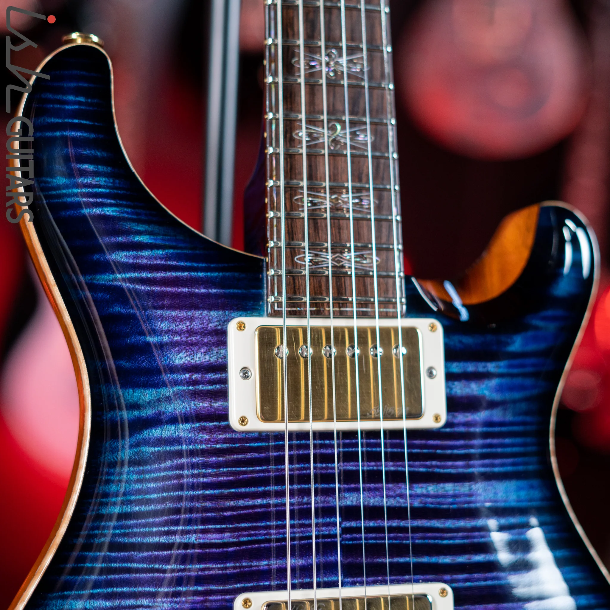 2015 PRS Collection Series IX McCarty Trem Curly Maple Aqua Violet Smoked Burst - Image 3
