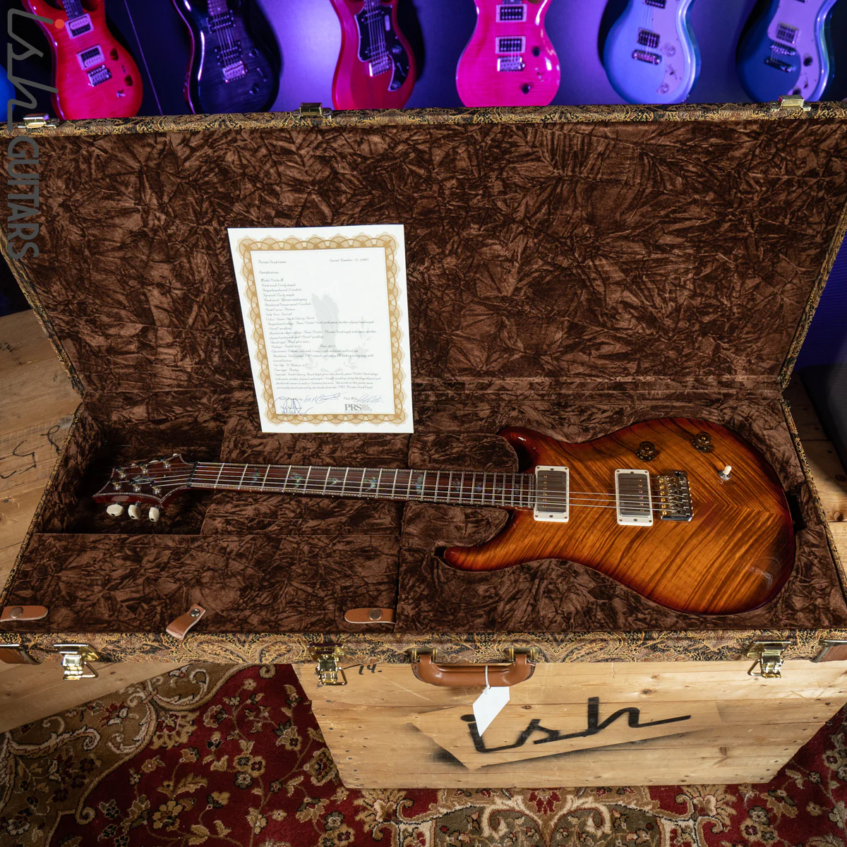 2015 PRS Violin II Private Stock Dark Cherry Burst Curly Maple - Image 19