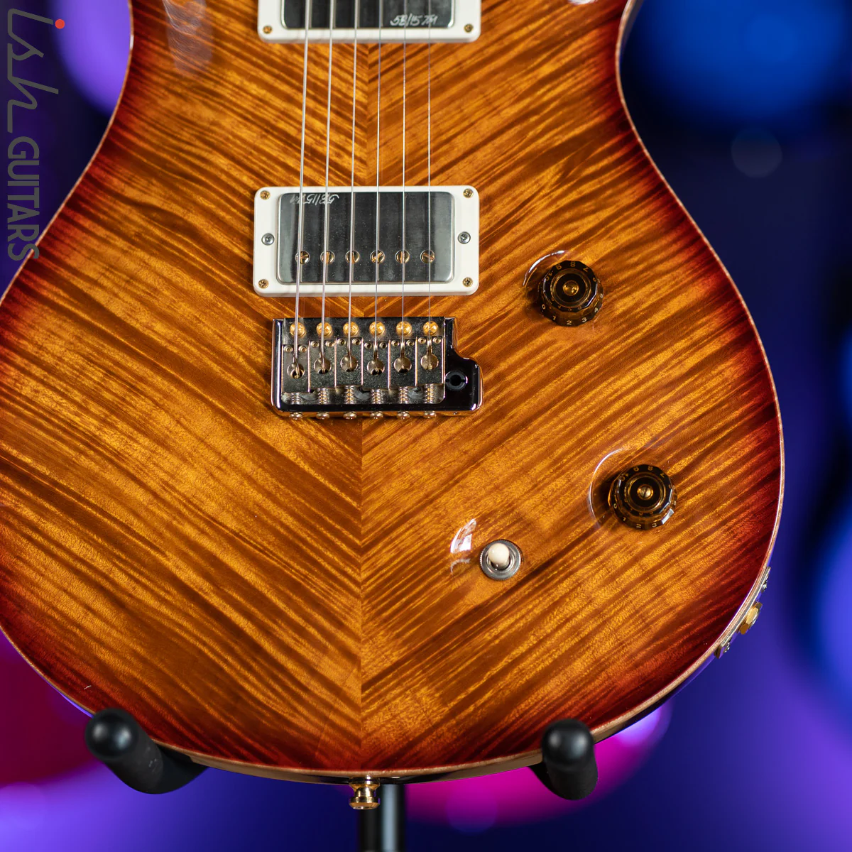 2015 PRS Violin II Private Stock Dark Cherry Burst Curly Maple - Image 4