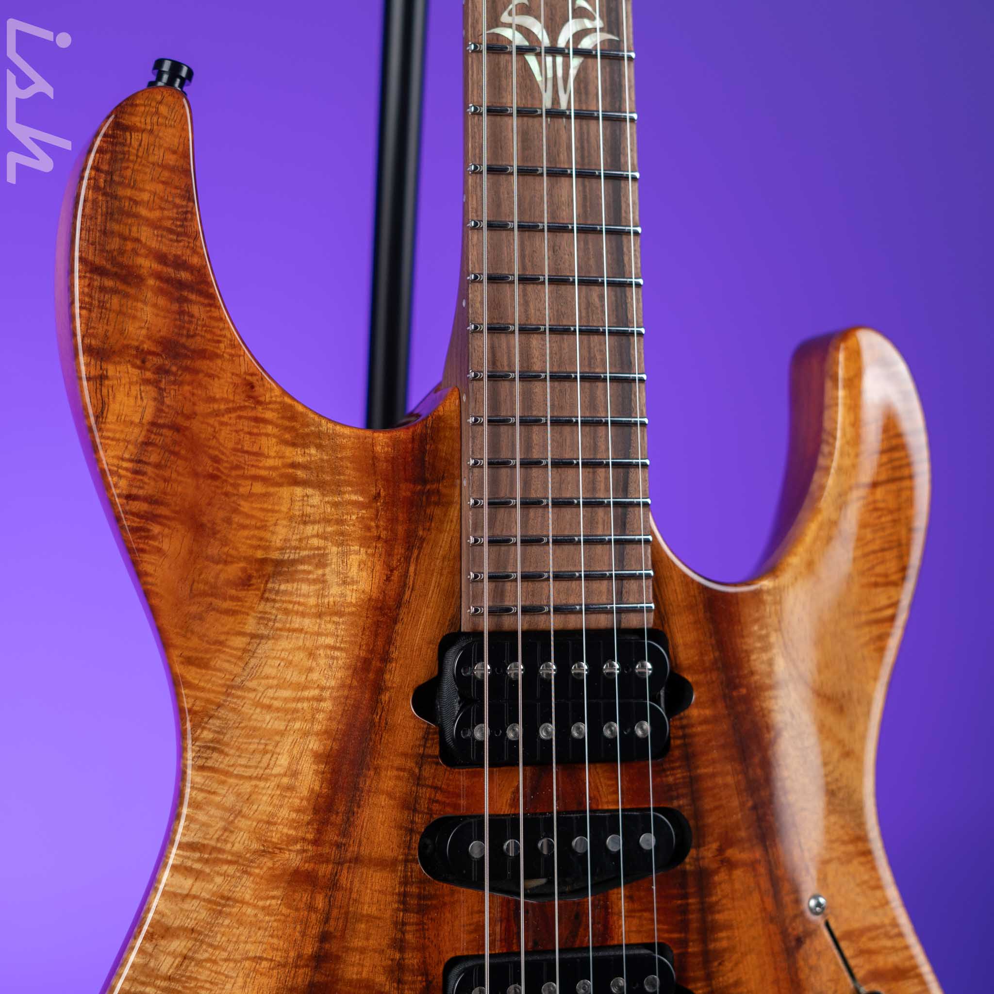 2015 Suhr Modern Carve Top Natural Curl Koa - Image 3