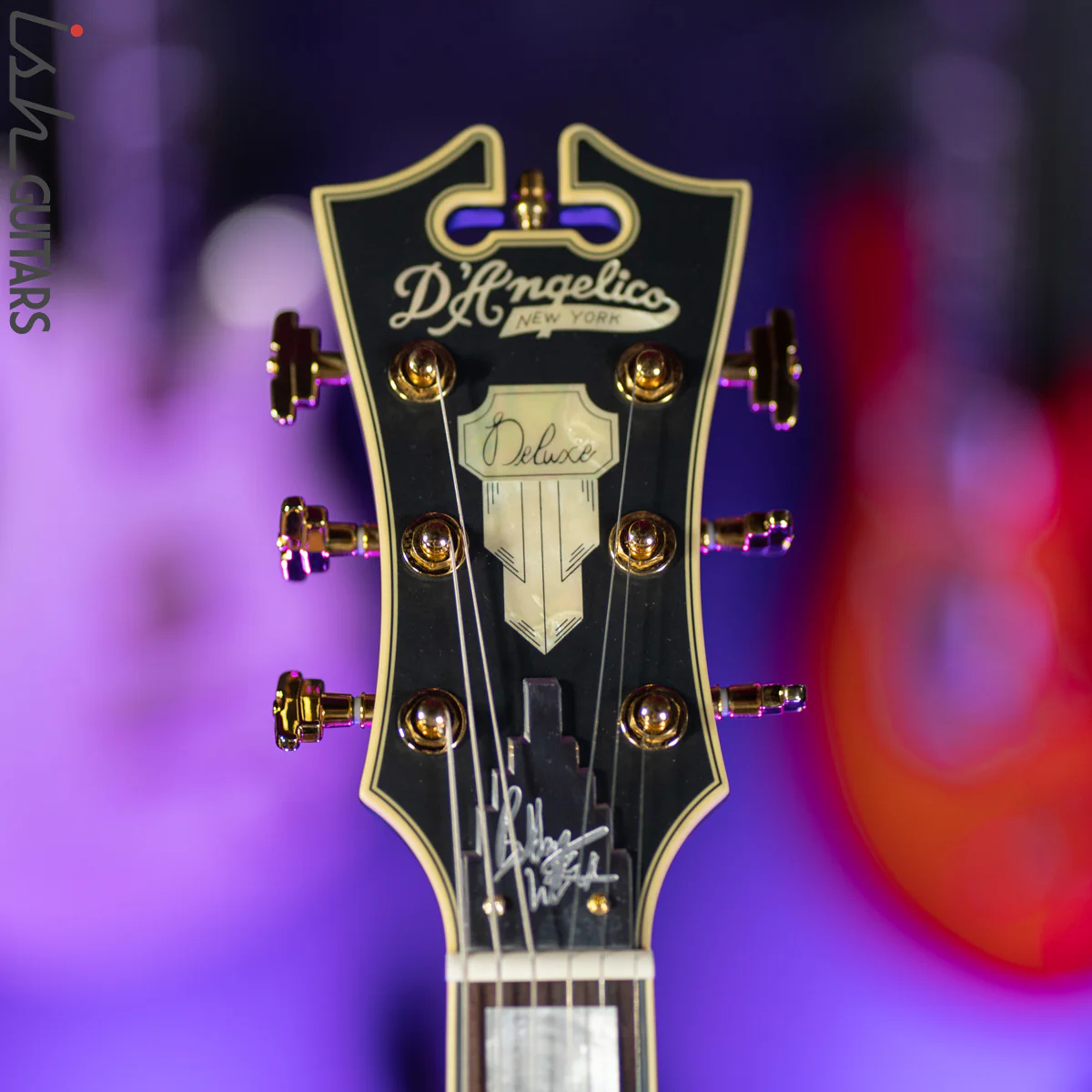 2016 D’Angelico Deluxe Signed by Bob Weir SS Signature Matte Stone - Image 7