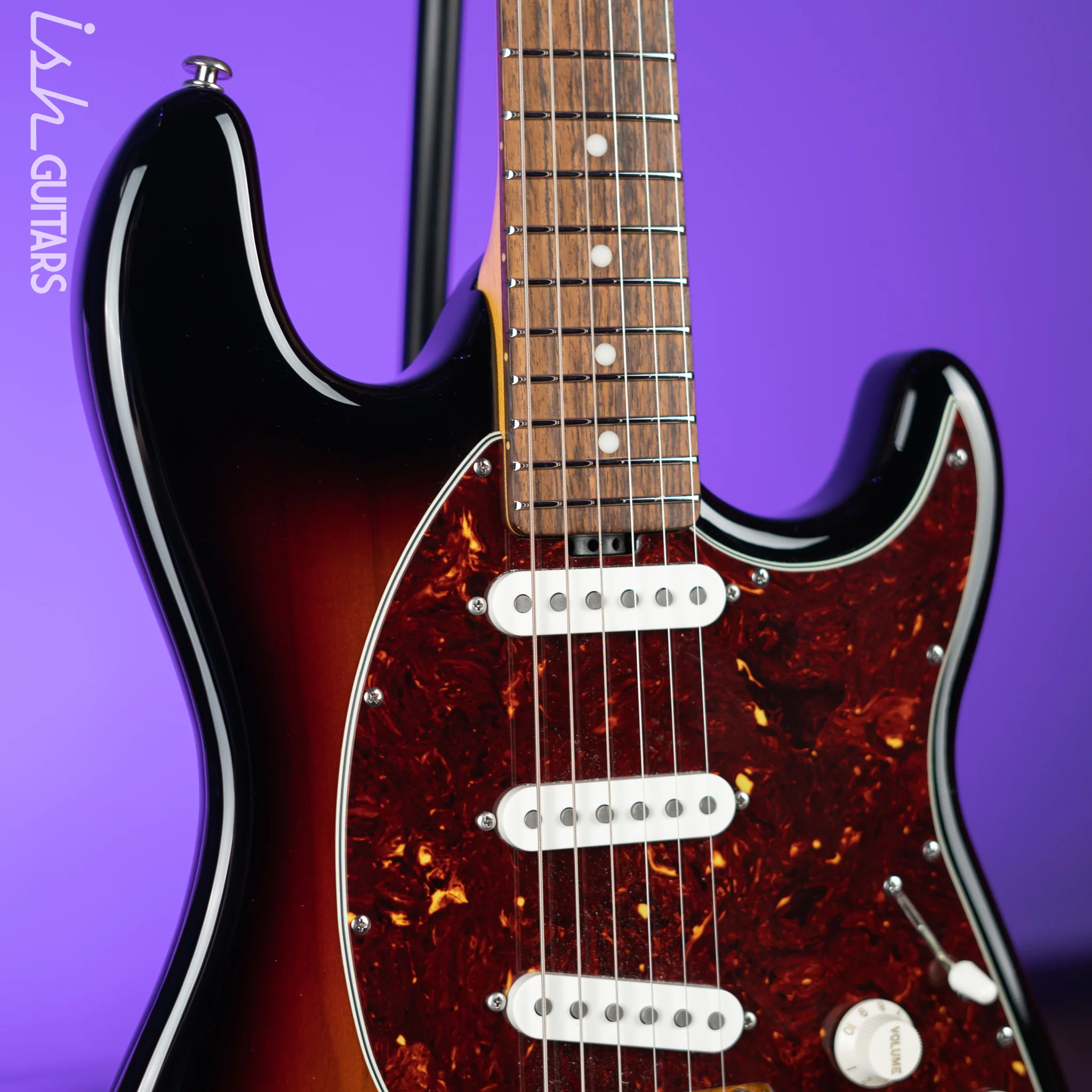 2016 Ernie Ball Music Man Cutlass SSS Vintage Sunburst - Image 3