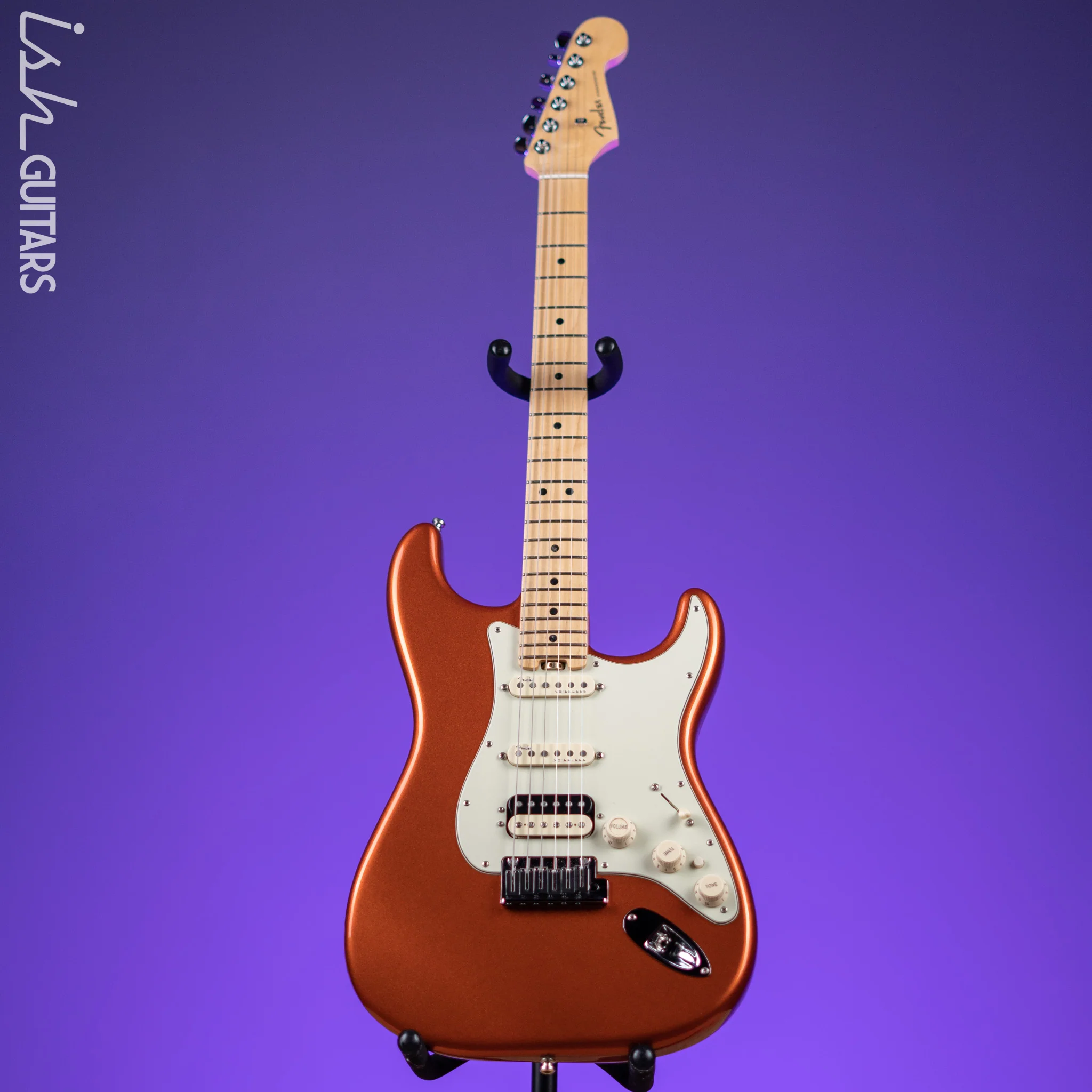 2016 Fender American Elite Stratocaster HSS Shawbucker Autumn Blaze Metallic - Image 2