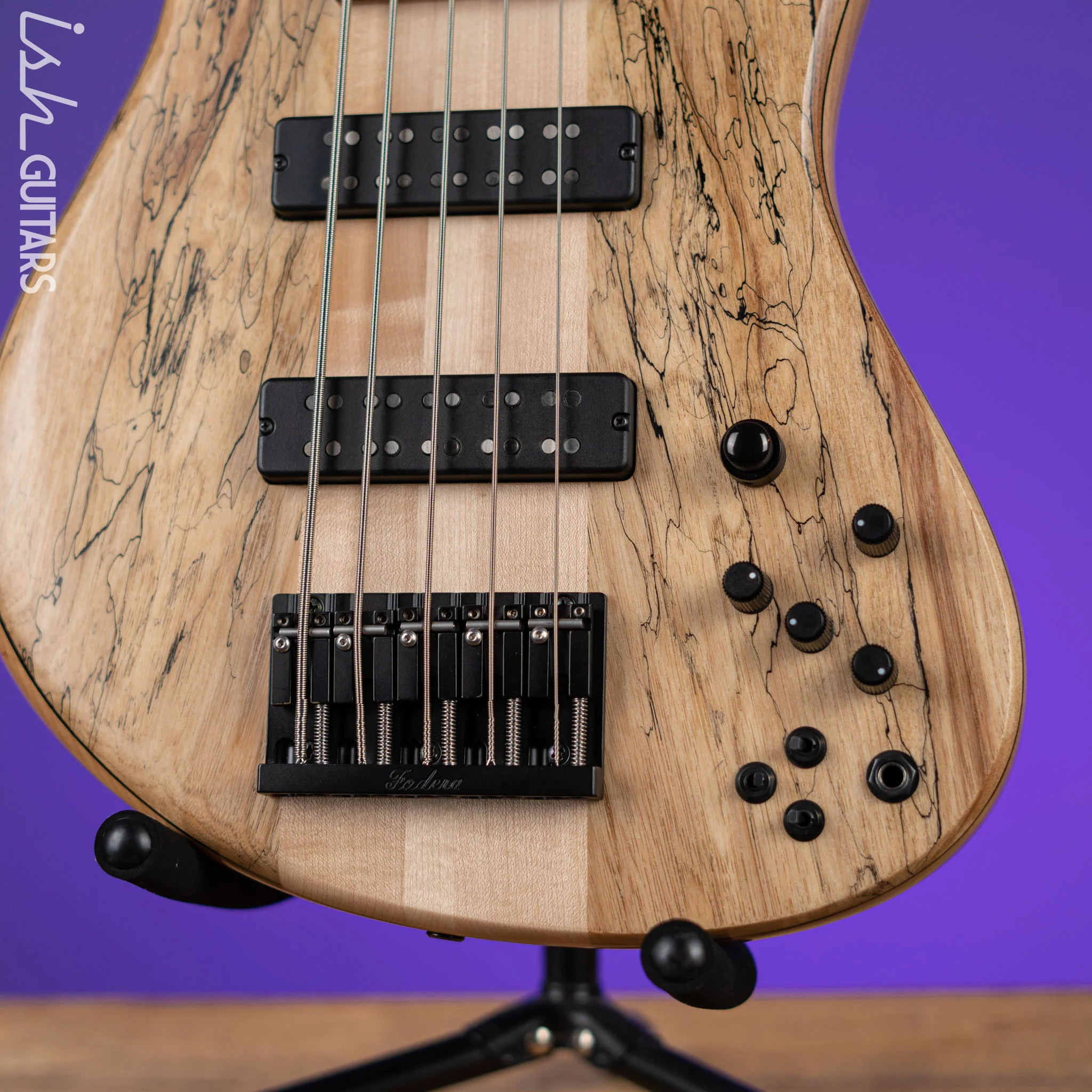 2016 Fodera Emperor II 5 Elite Neck Through Natural - Image 4