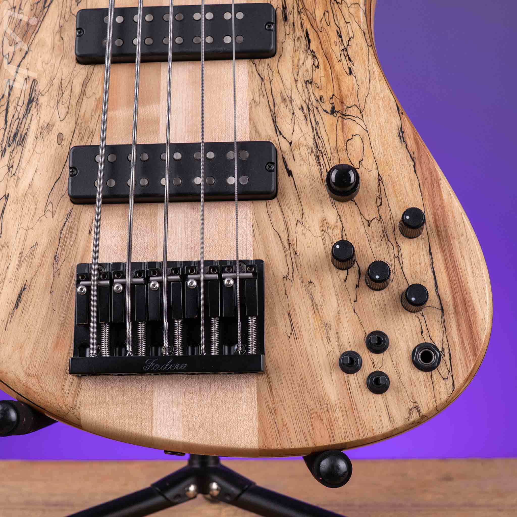 2016 Fodera Emperor II 5 Elite Neck Through Natural - Image 5