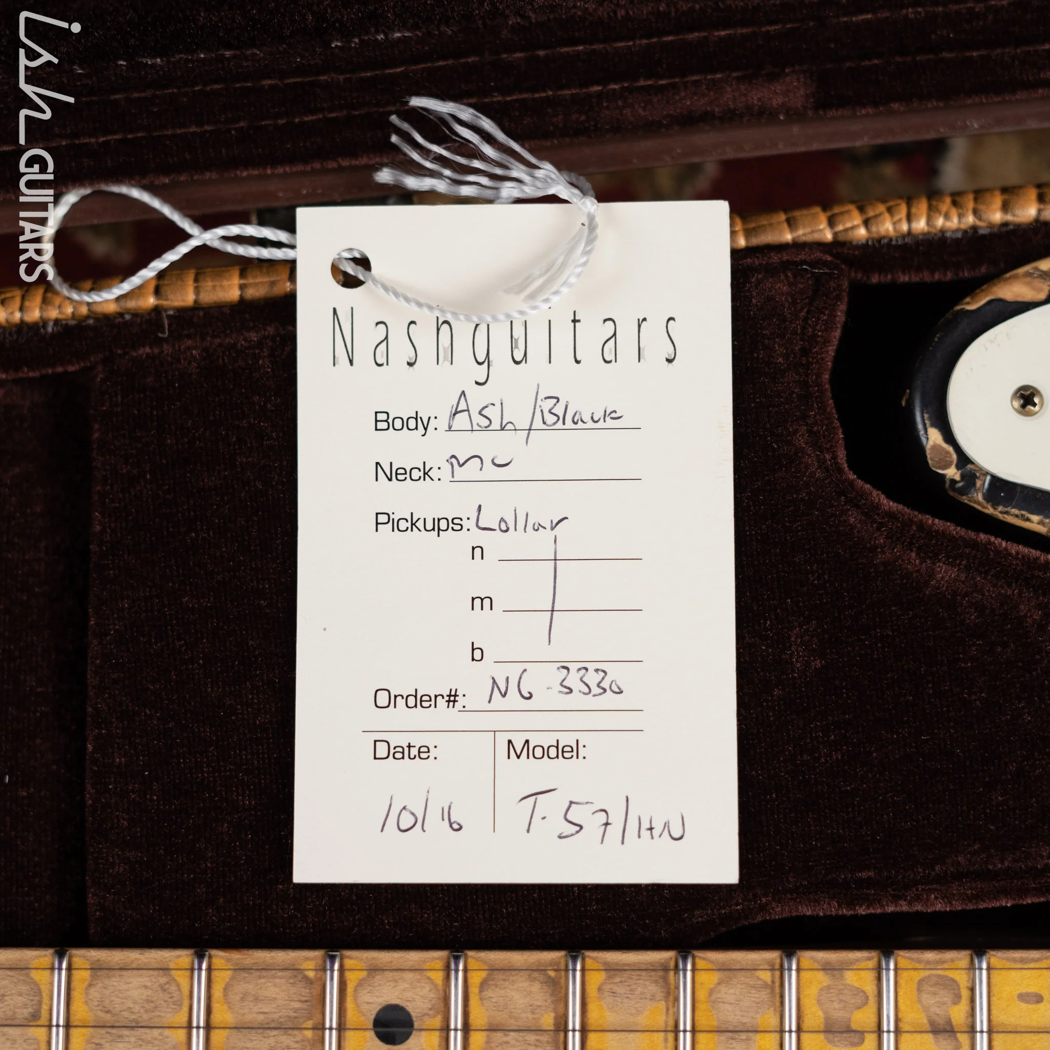 2016 Nash Guitars T-57 Black Relic - Image 13