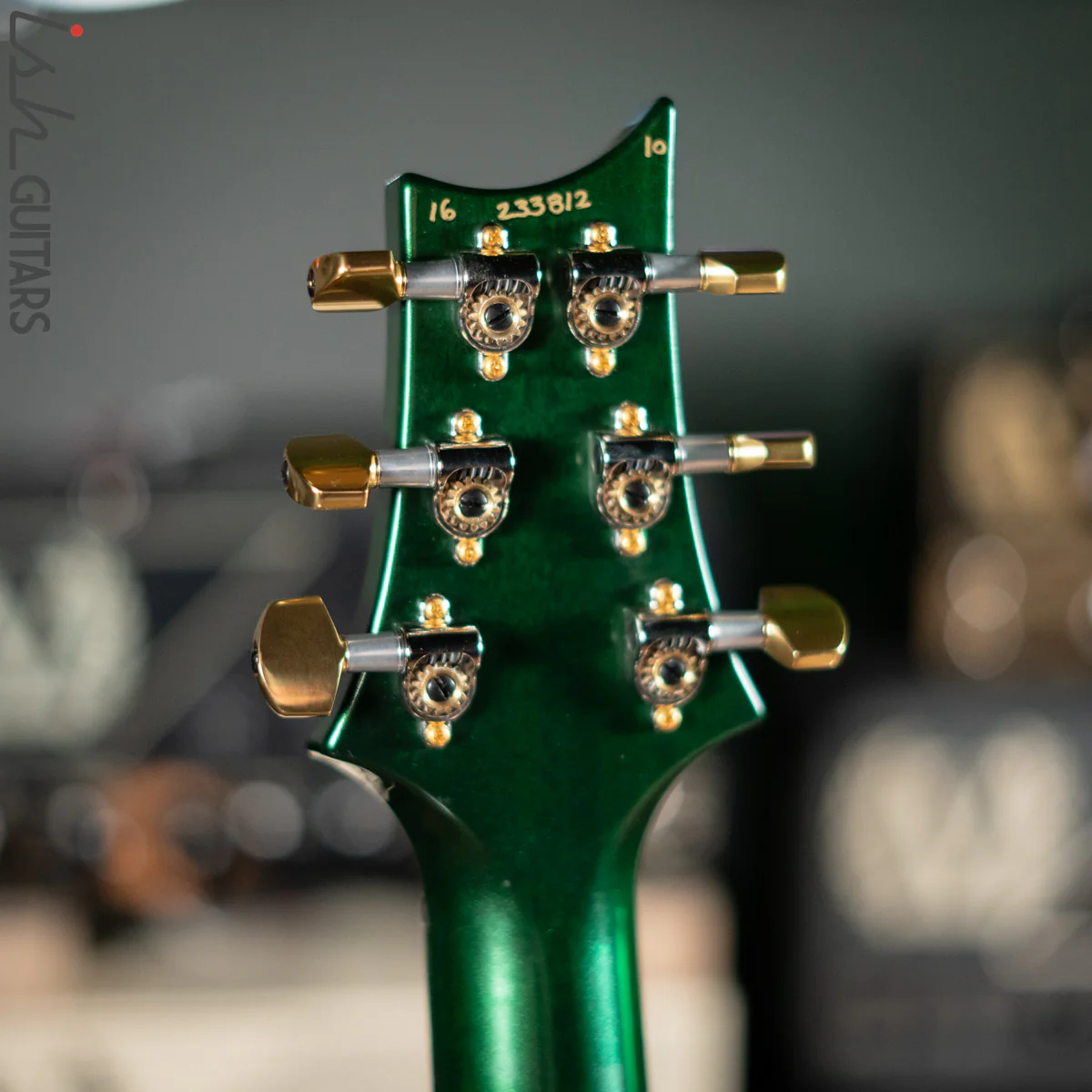 2016 PRS Hollowbody II Piezo Trampas Green Metallic Burst 10 Top - Image 11