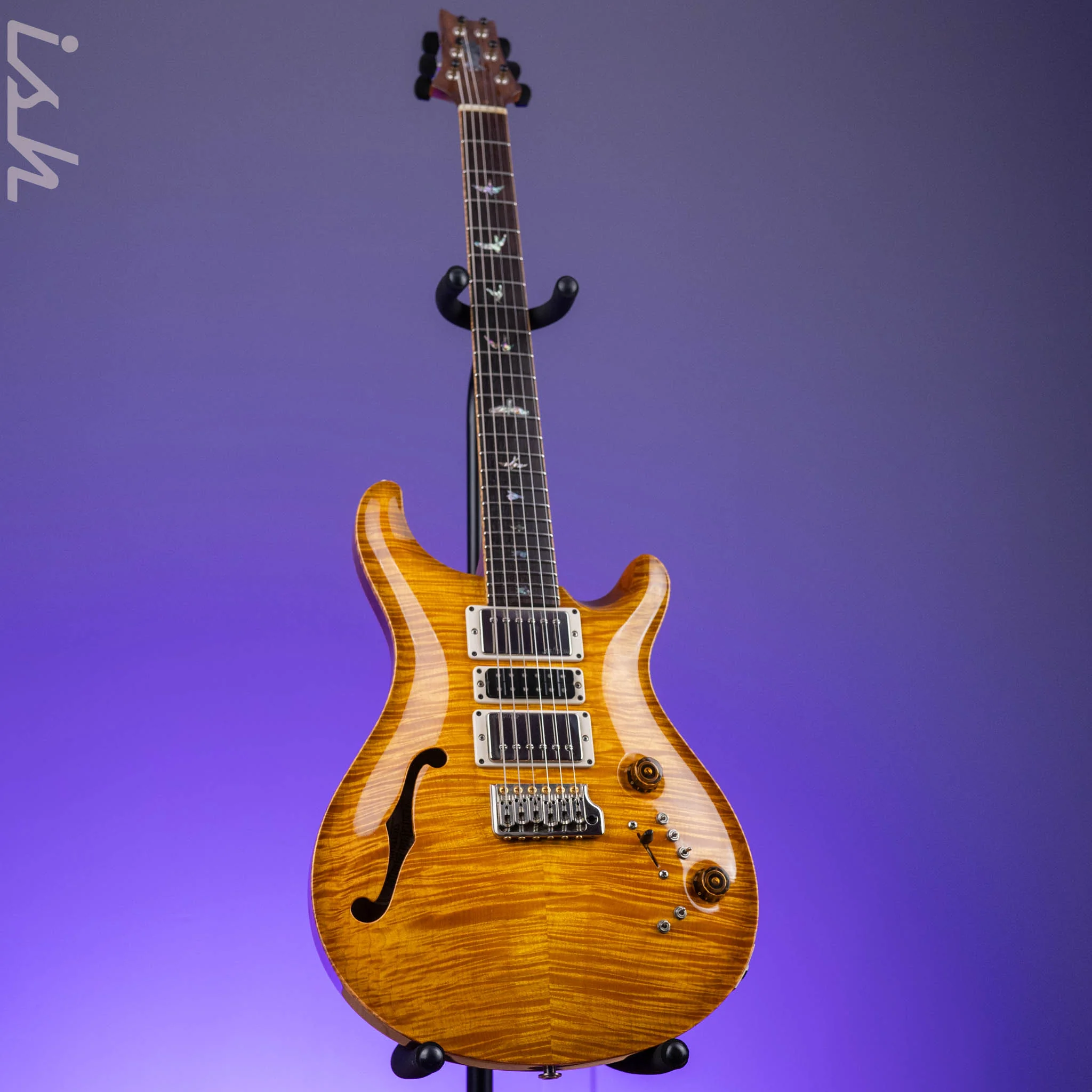 2016 PRS Private Stock Super Eagle Semi-Hollow Limited 1 of 100 John Mayer McCarty Tobacco with Smoked Burst - Image 2
