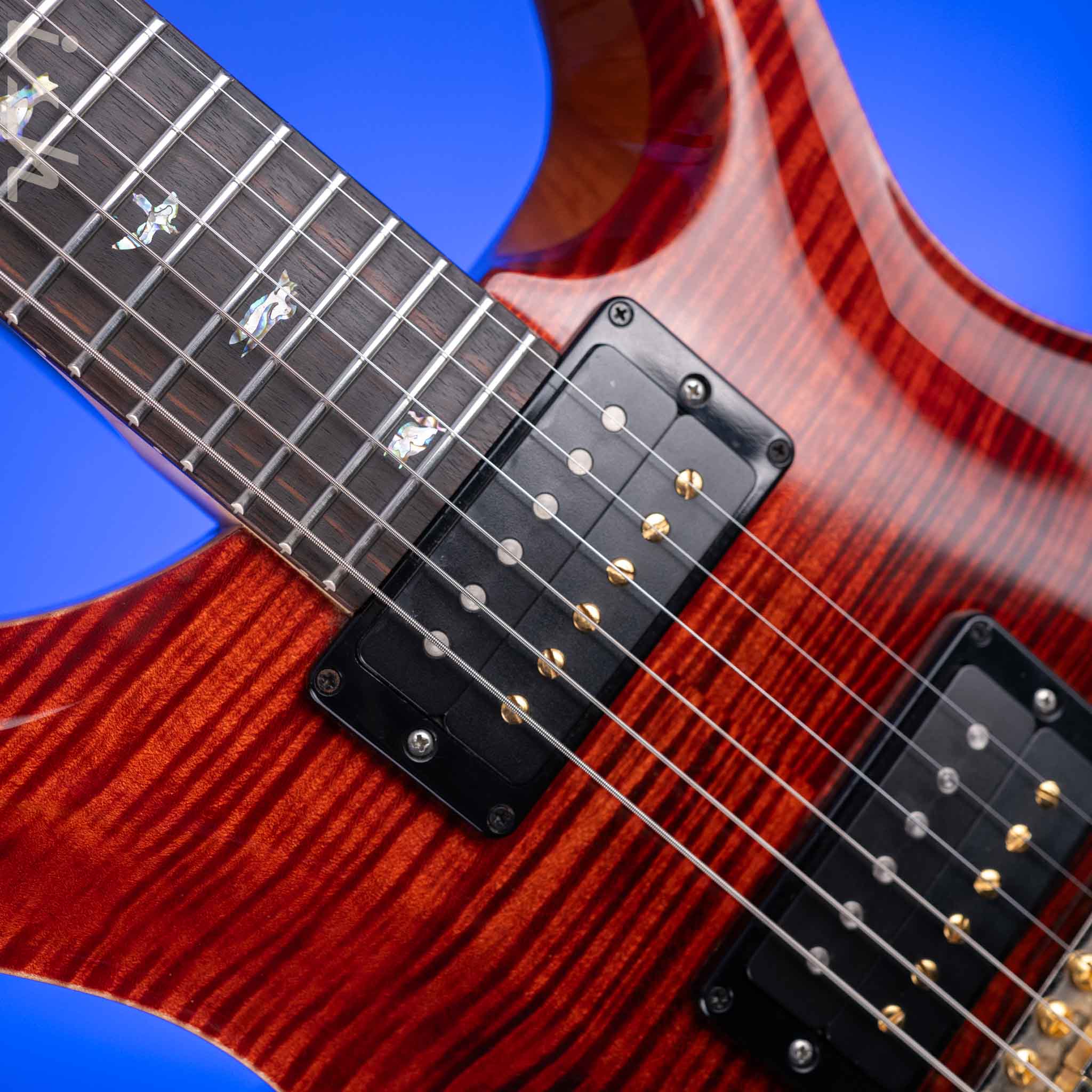 2016 PRS Wood Library Custom 24-08 10-Top Grey Black to Fire Red Fade - Image 6
