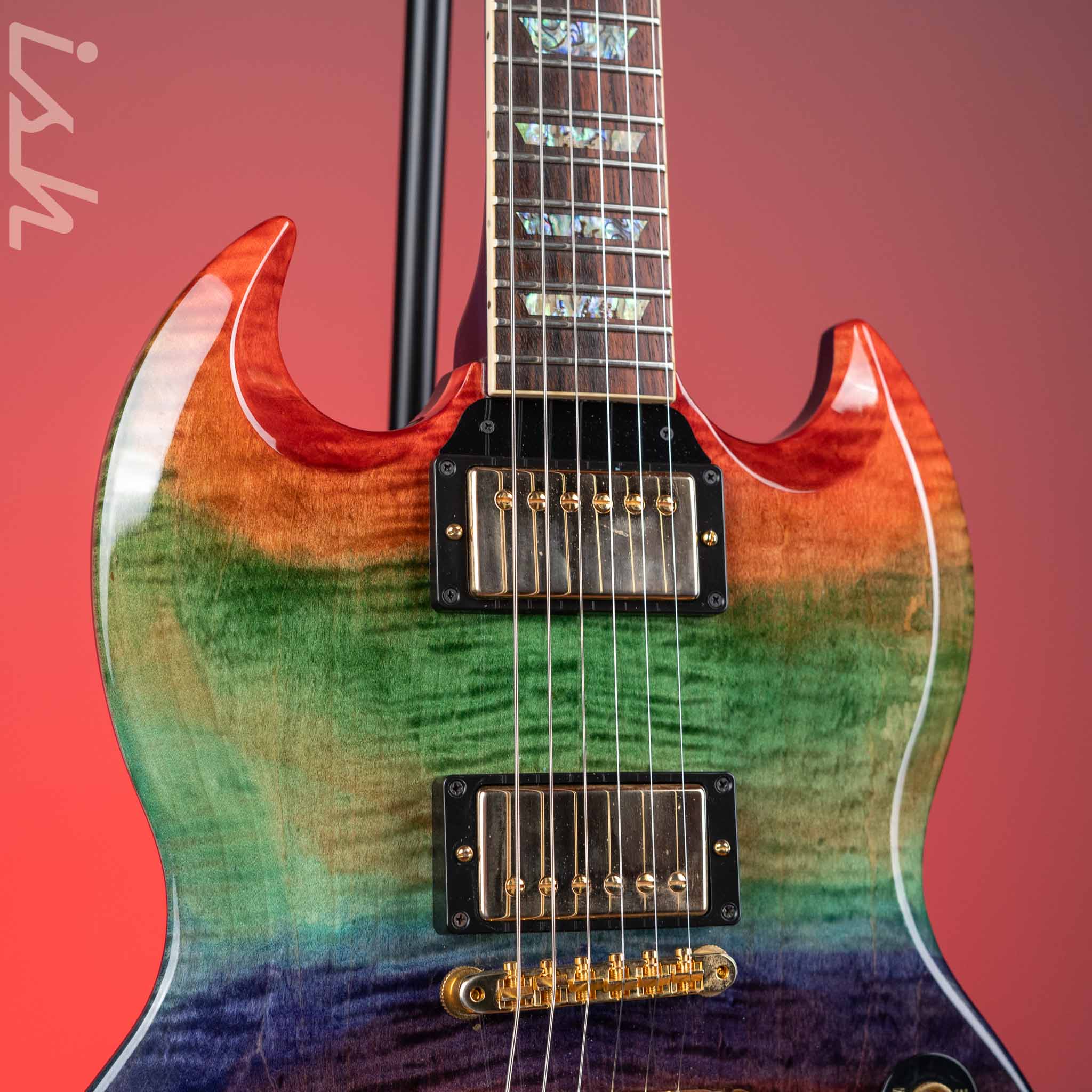 2017/2018 Gibson Custom Shop SG Elegant Flamed Maple Aurora Borealis - Image 3