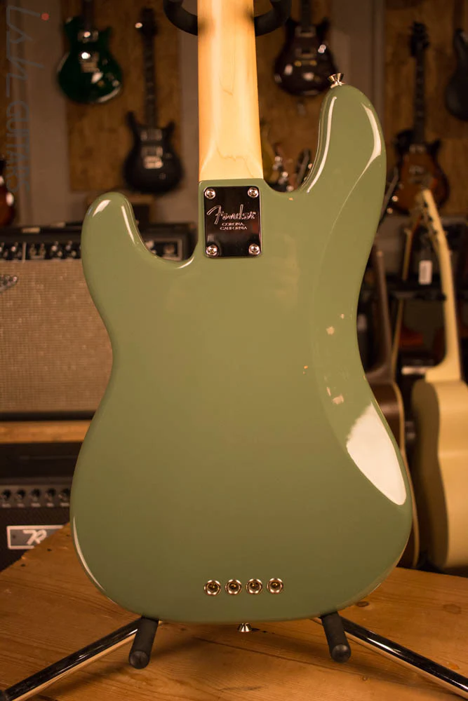 2017 Fender American Precision Bass Antique Olive - Image 7