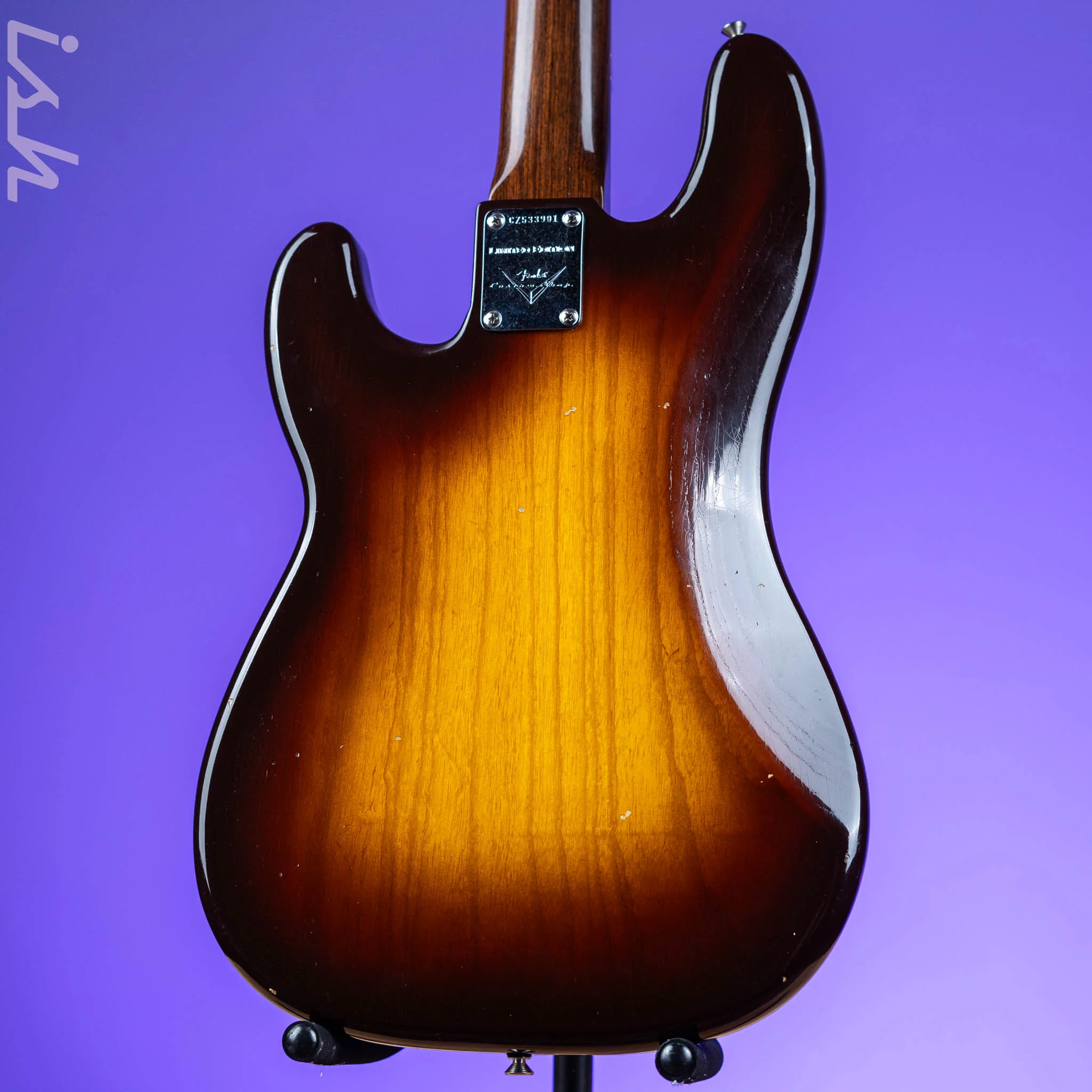 2017 Fender Custom Shop Relic 1957 P Bass Journeyman 2-Tone Sunburst RW Neck - Image 10