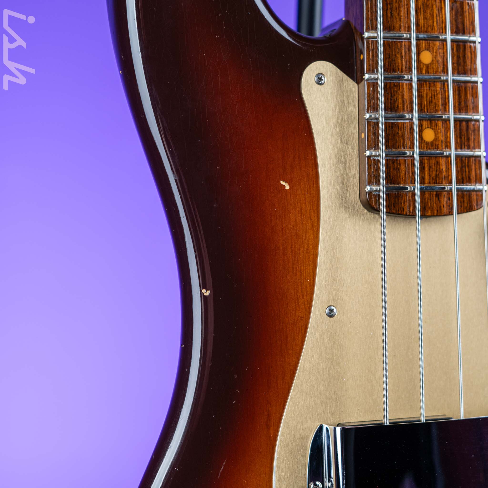 2017 Fender Custom Shop Relic 1957 P Bass Journeyman 2-Tone Sunburst RW Neck - Image 7