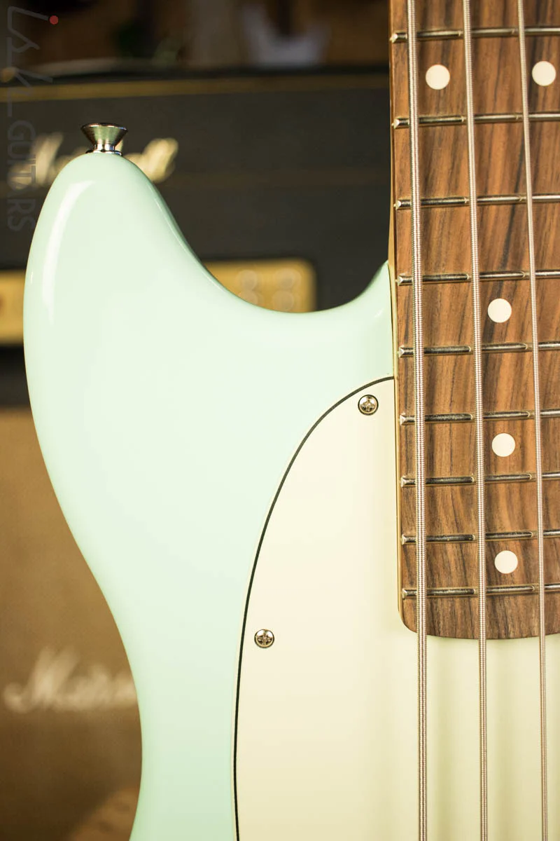 2017 Fender PJ Mustang Bass Daphne Blue - Image 3