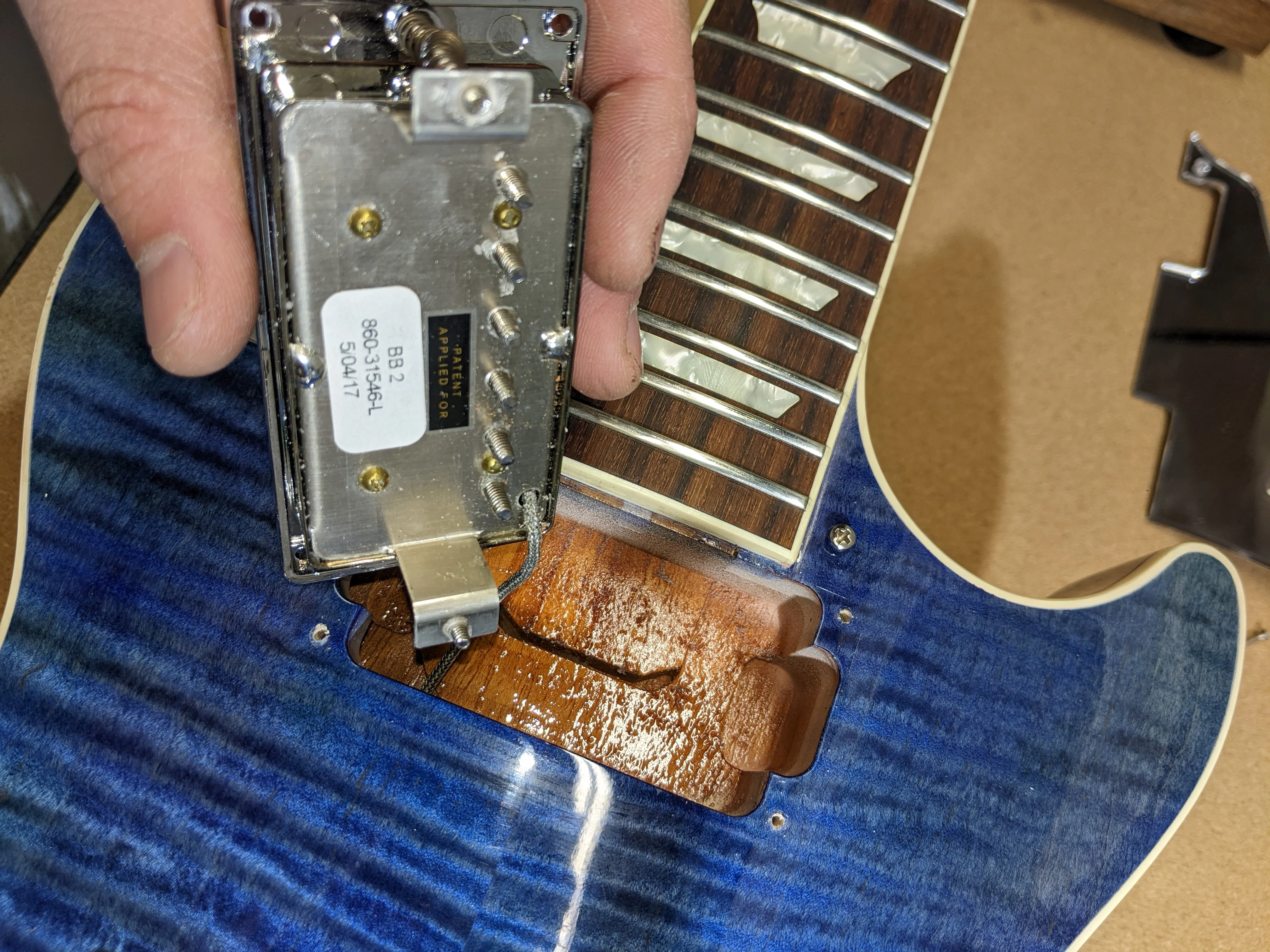2017 Gibson Custom Shop USA Les Paul Bigsby (Class 5 COA) Faded Blue Flame - Image 21