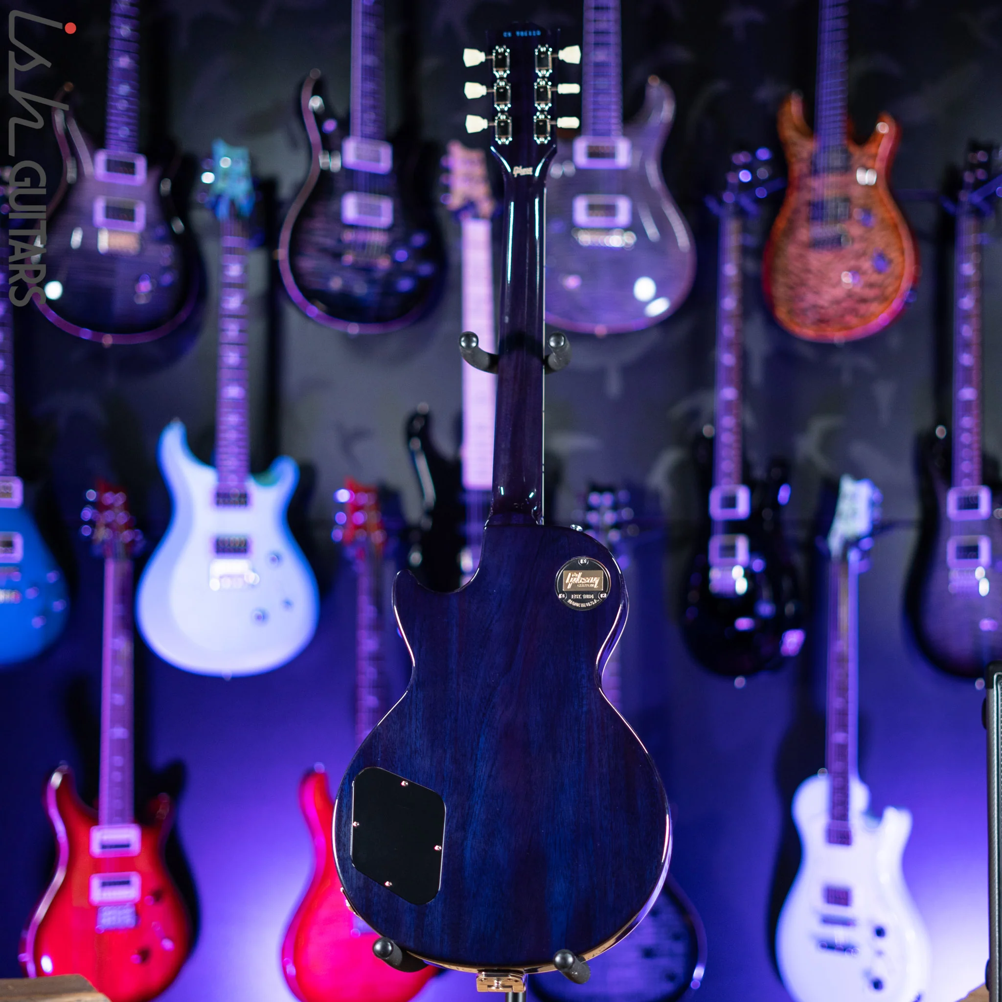 2017 Gibson Custom Shop USA Les Paul Bigsby (Class 5 COA) Faded Blue Flame - Image 7