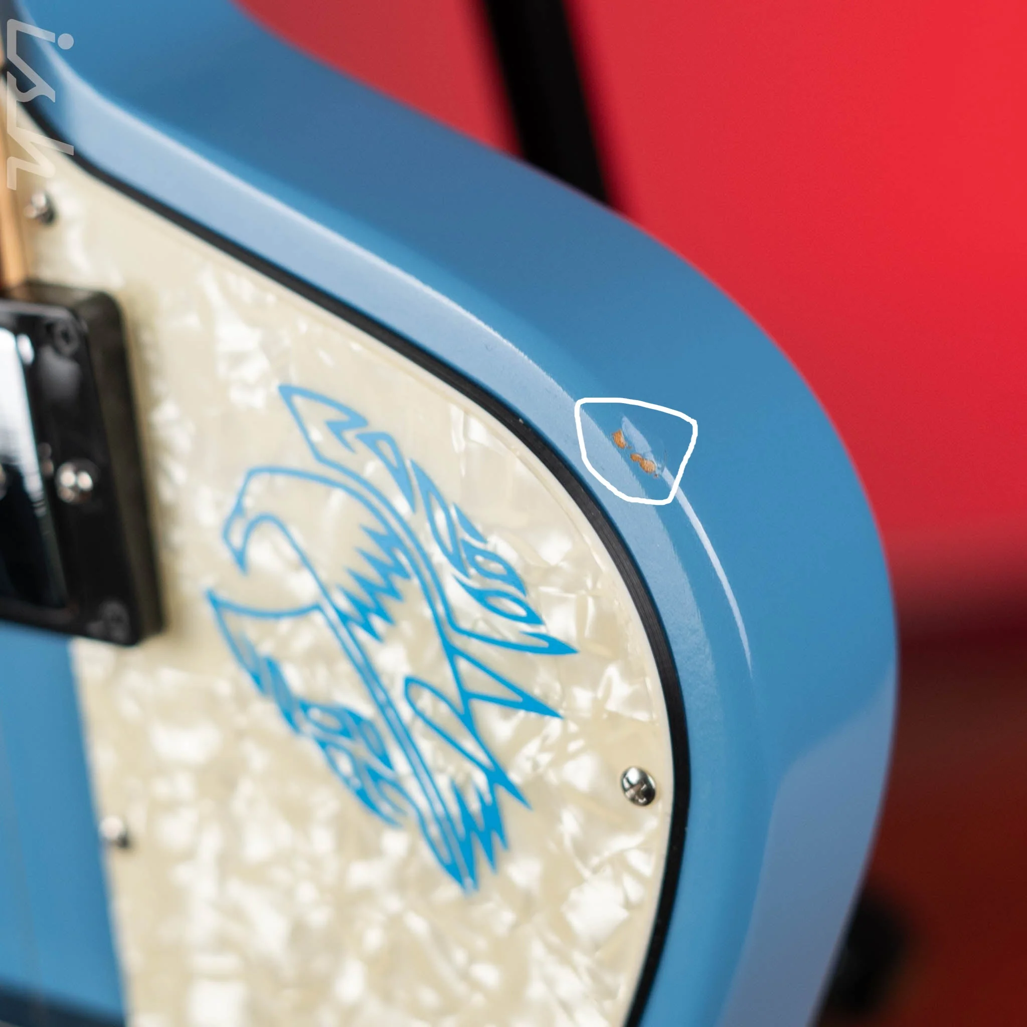 2017 Gibson Firebird Zero Electric Guitar Pelham Blue - Image 9