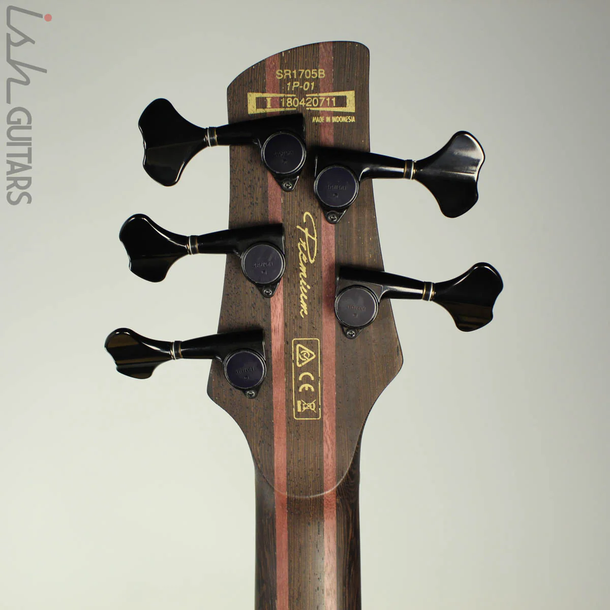 2017 Ibanez 1705BE 5-String Bass Poplar Burl - Image 10