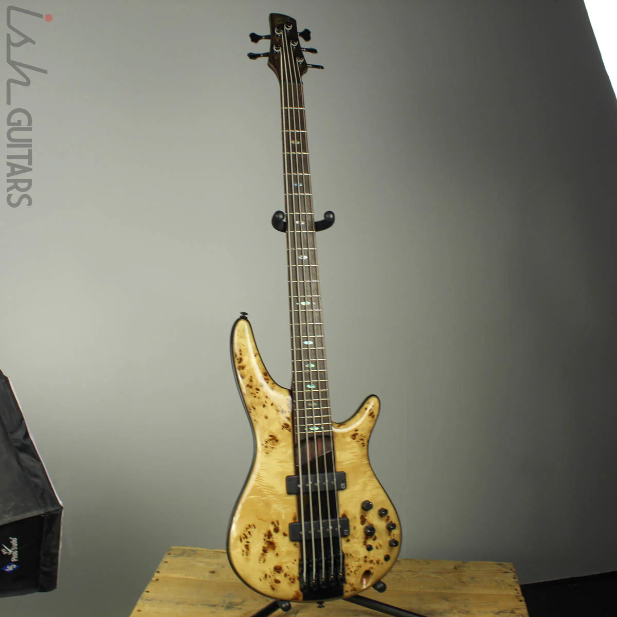 2017 Ibanez 1705BE 5-String Bass Poplar Burl - Image 2