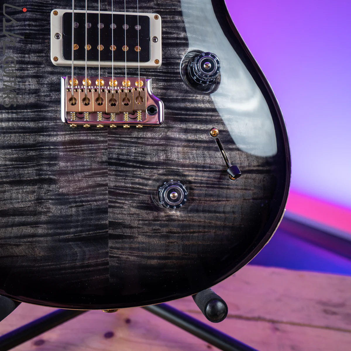 2017 Paul Reed Smith PRS Custom 24 10 Top Charcoal Burst Maple Neck Experience Guitar - Image 4