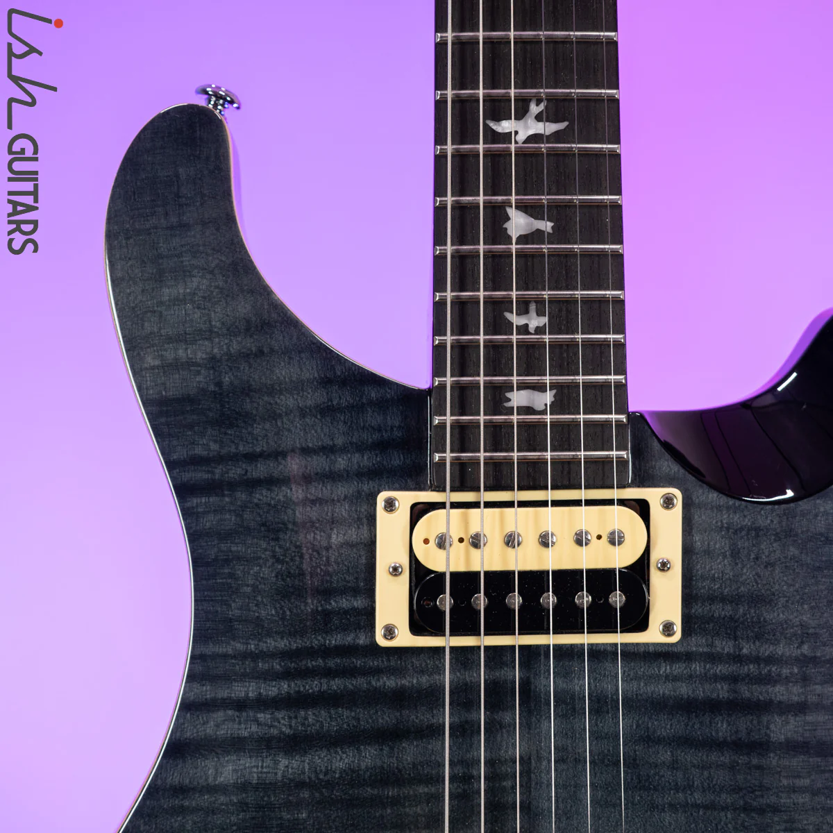 2017 PRS SE Custom 22 Semi-Hollow Grey Black - Image 3