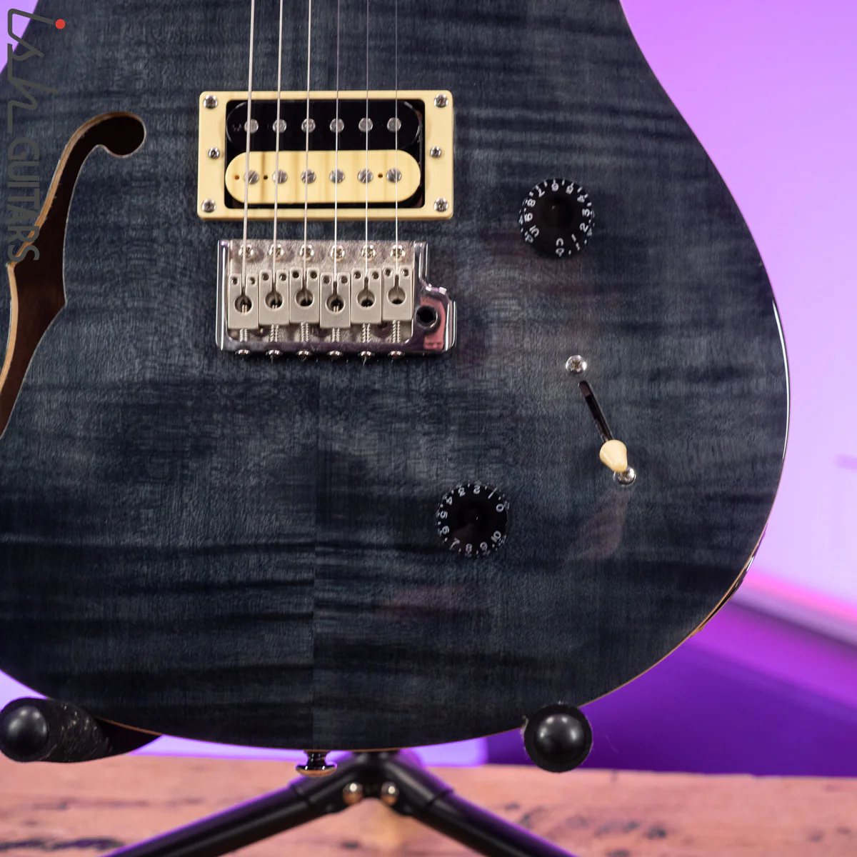 2017 PRS SE Custom 22 Semi-Hollow Grey Black - Image 4
