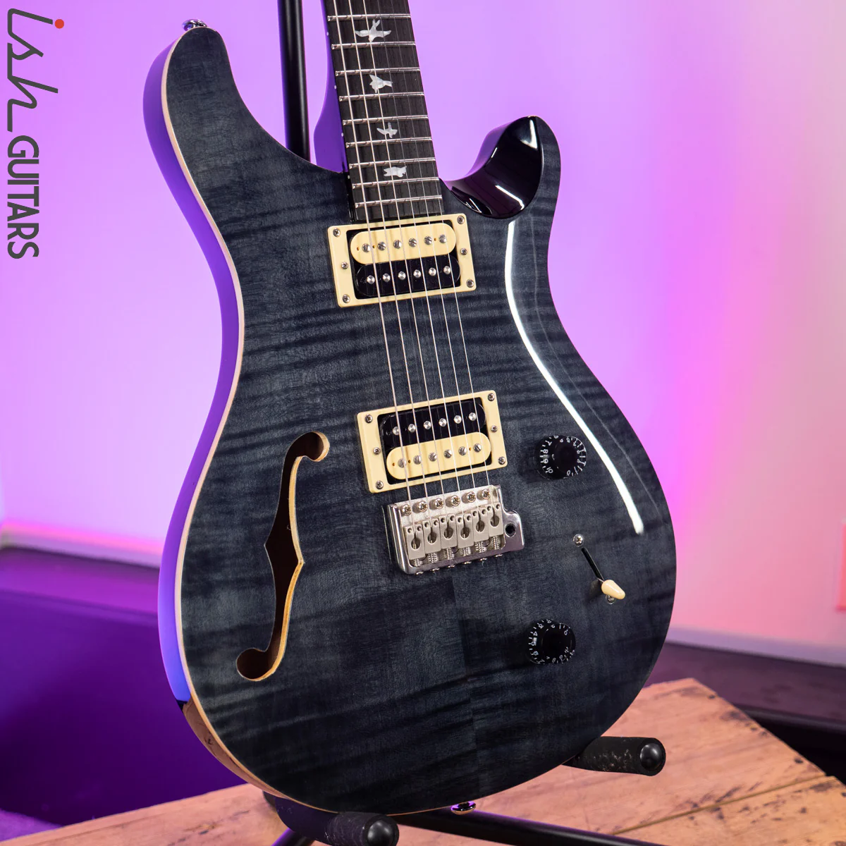 2017 PRS SE Custom 22 Semi-Hollow Grey Black - Image 5