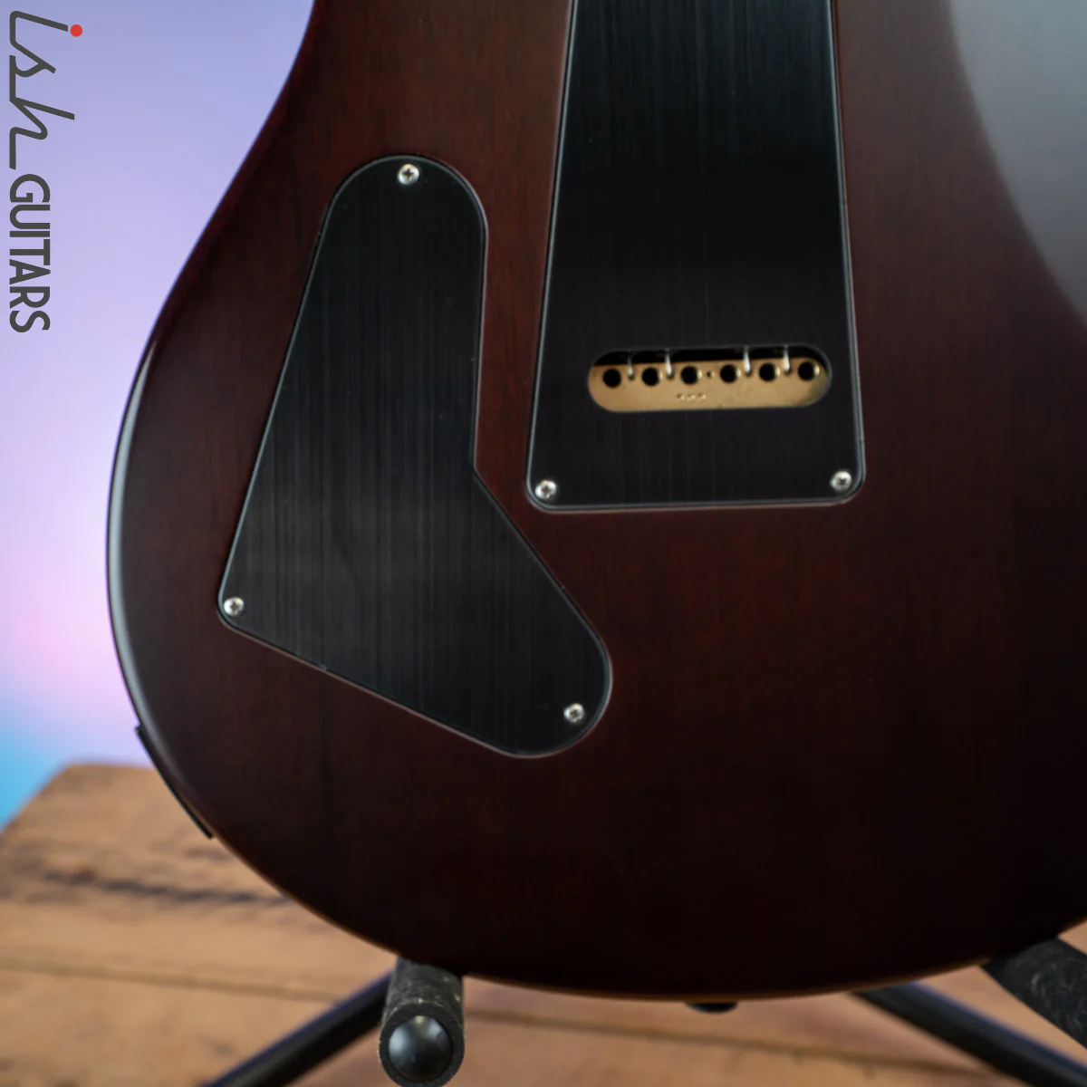 2017 PRS Wood Library Custom 24 Semi-Hollow Satin Black Gold Burst 10 Top - Image 11