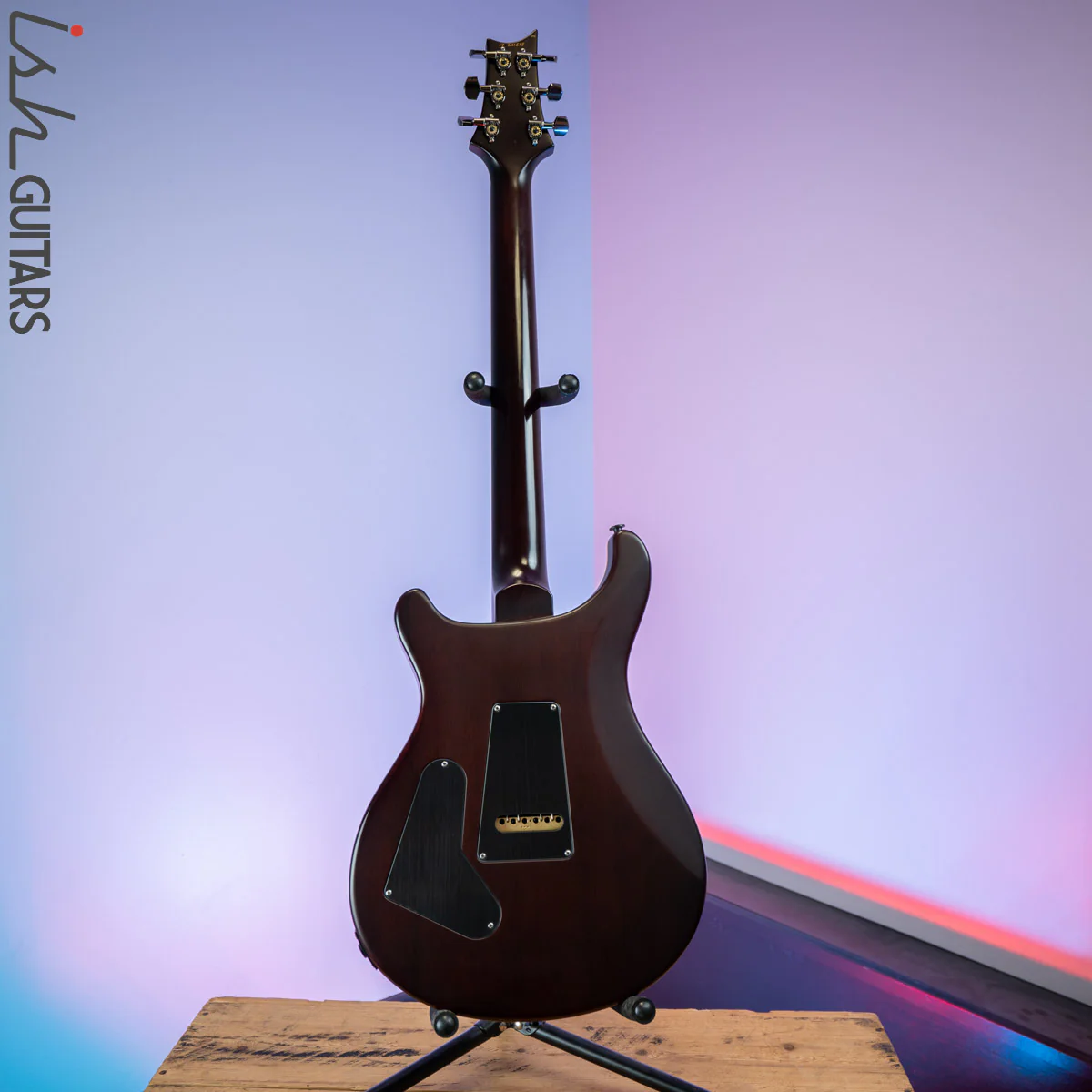 2017 PRS Wood Library Custom 24 Semi-Hollow Satin Black Gold Burst 10 Top - Image 8