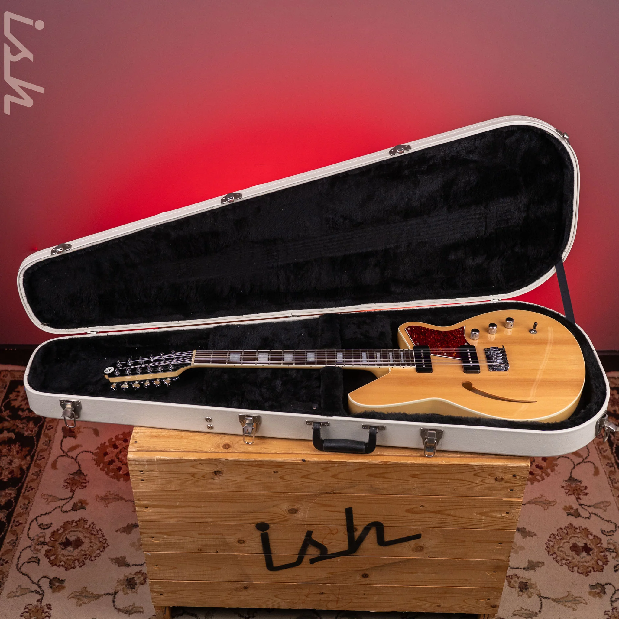 2017 Reverend Airwave 12-String Electric Guitar Natural - Image 12