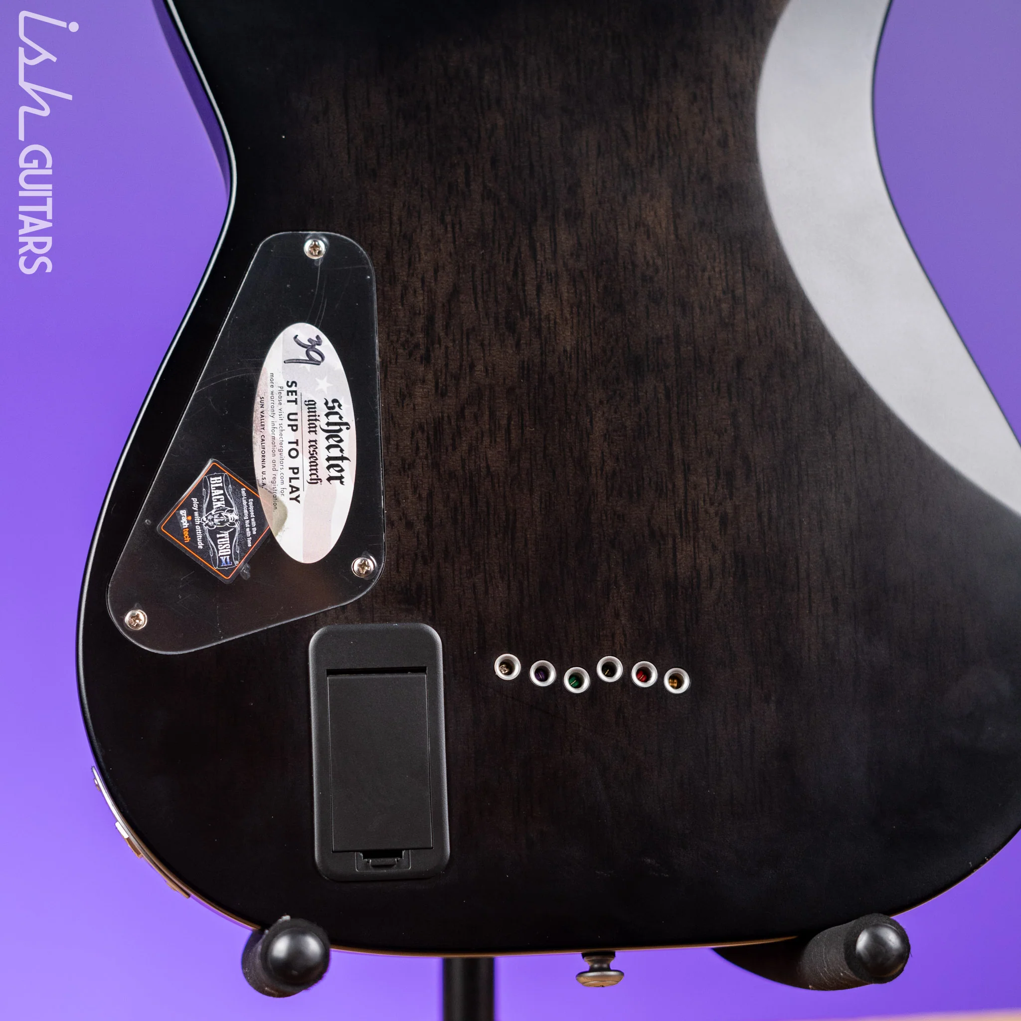2017 Schecter C1 Platinum Satin Black Burst - Image 11