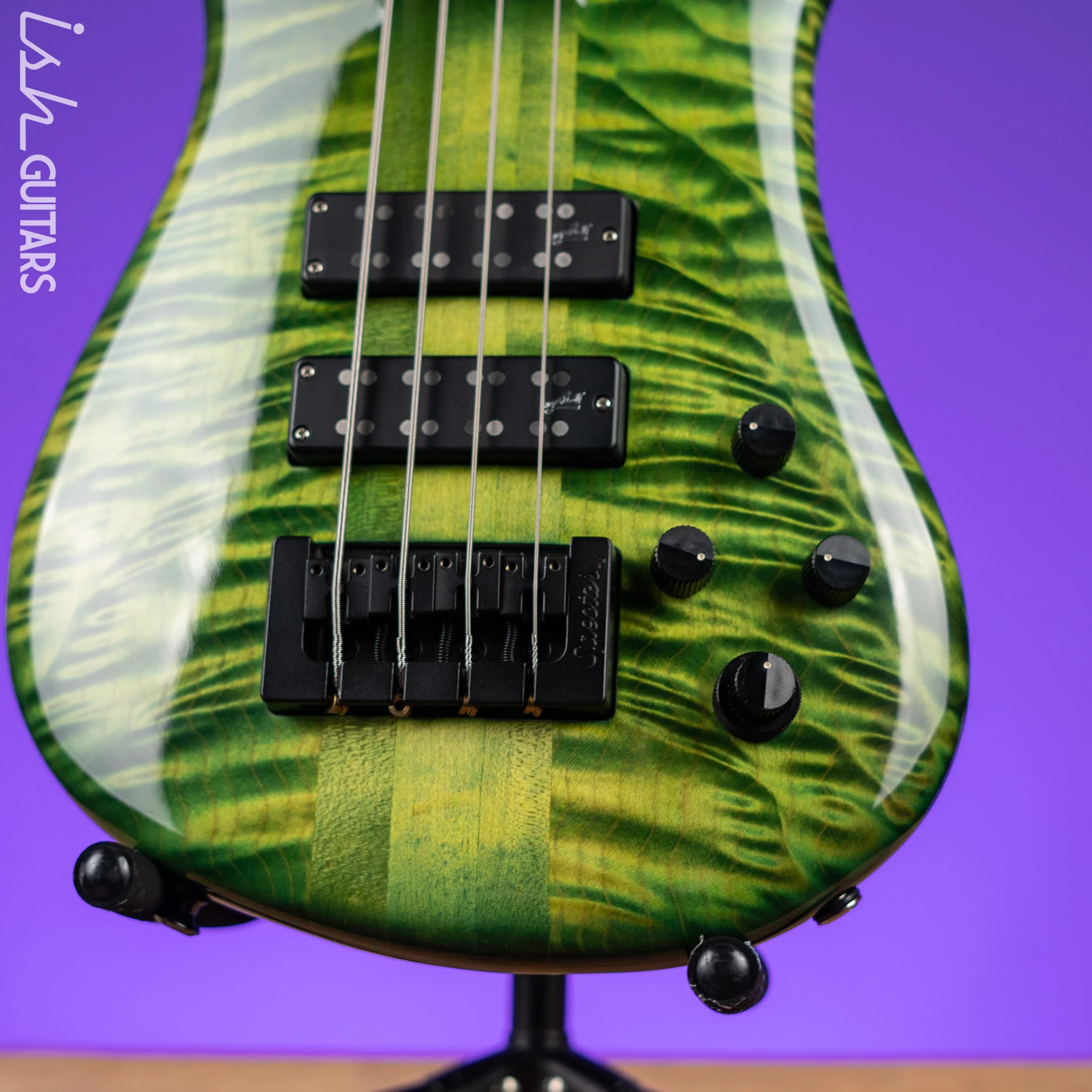 2017 Spector USA NS-4 Custom Algae Green Helium Redwood - Image 5