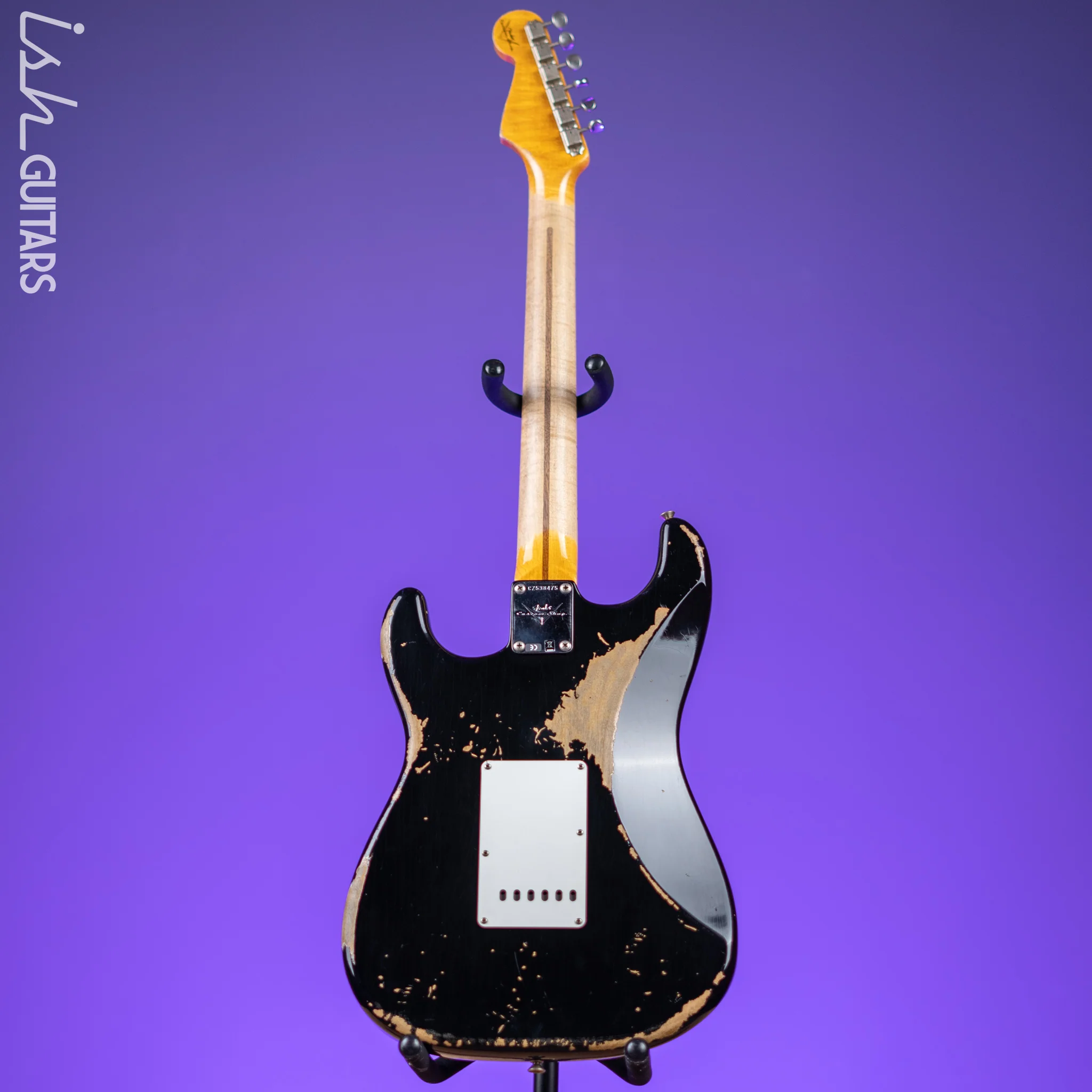 2018 Fender ‘58 Stratocaster Heavy Relic Black - Image 9