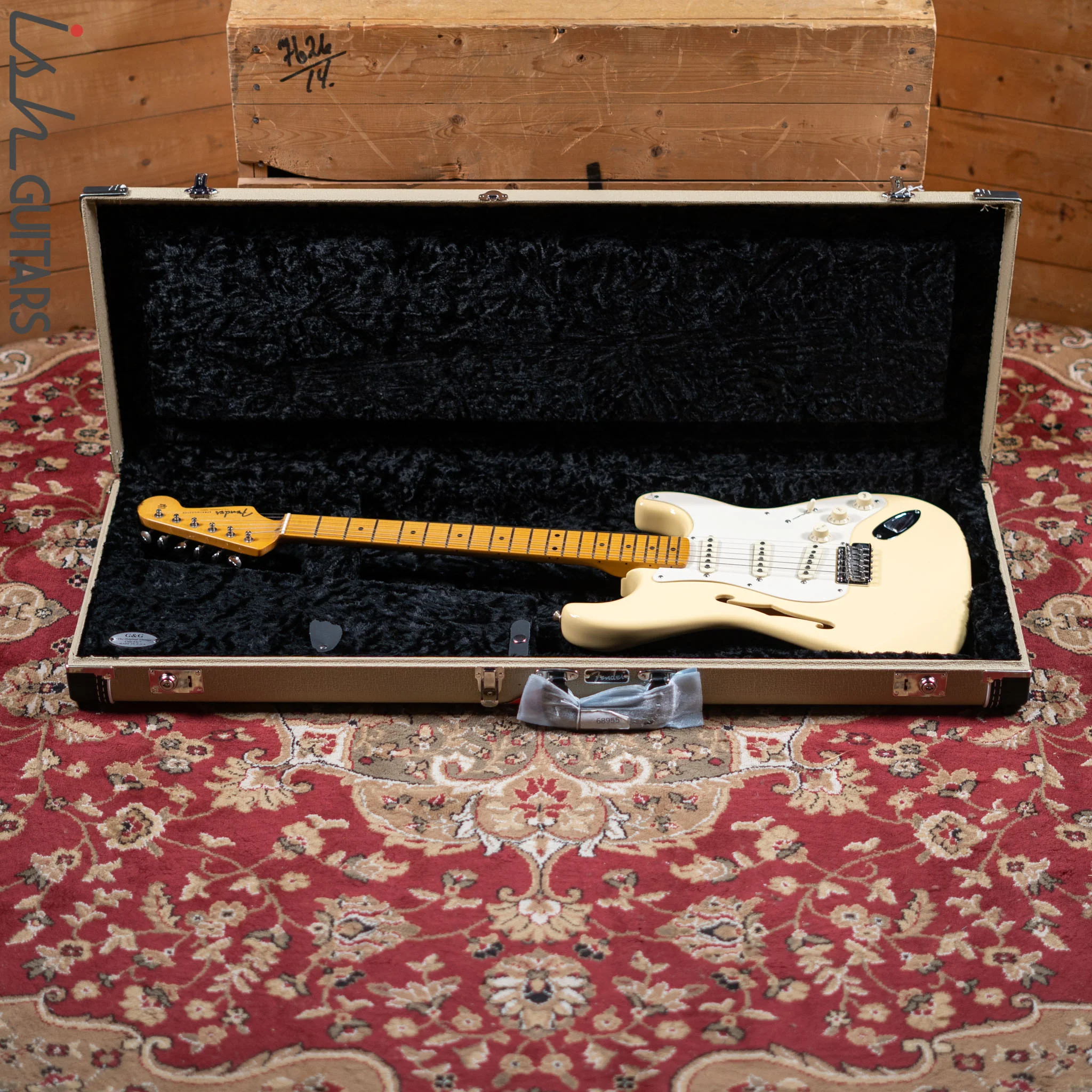 2018 Fender Eric Johnson Thinline Strat Vintage White - Image 15