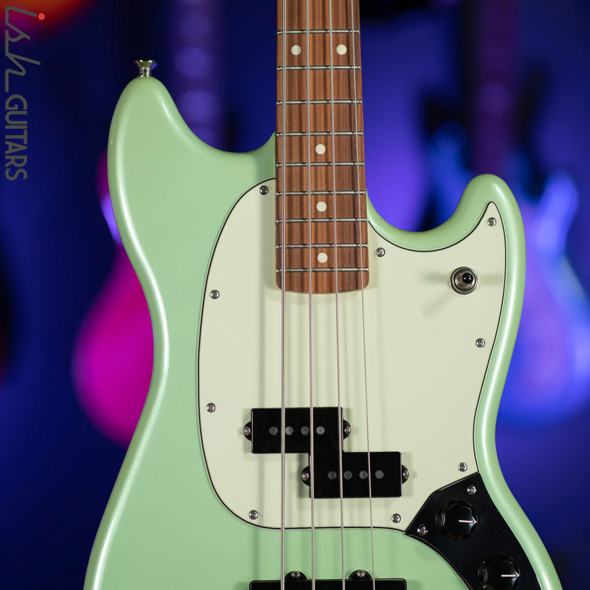 2018 Fender Mustang Bass Seafoam Green PJ Special Edition - Image 3