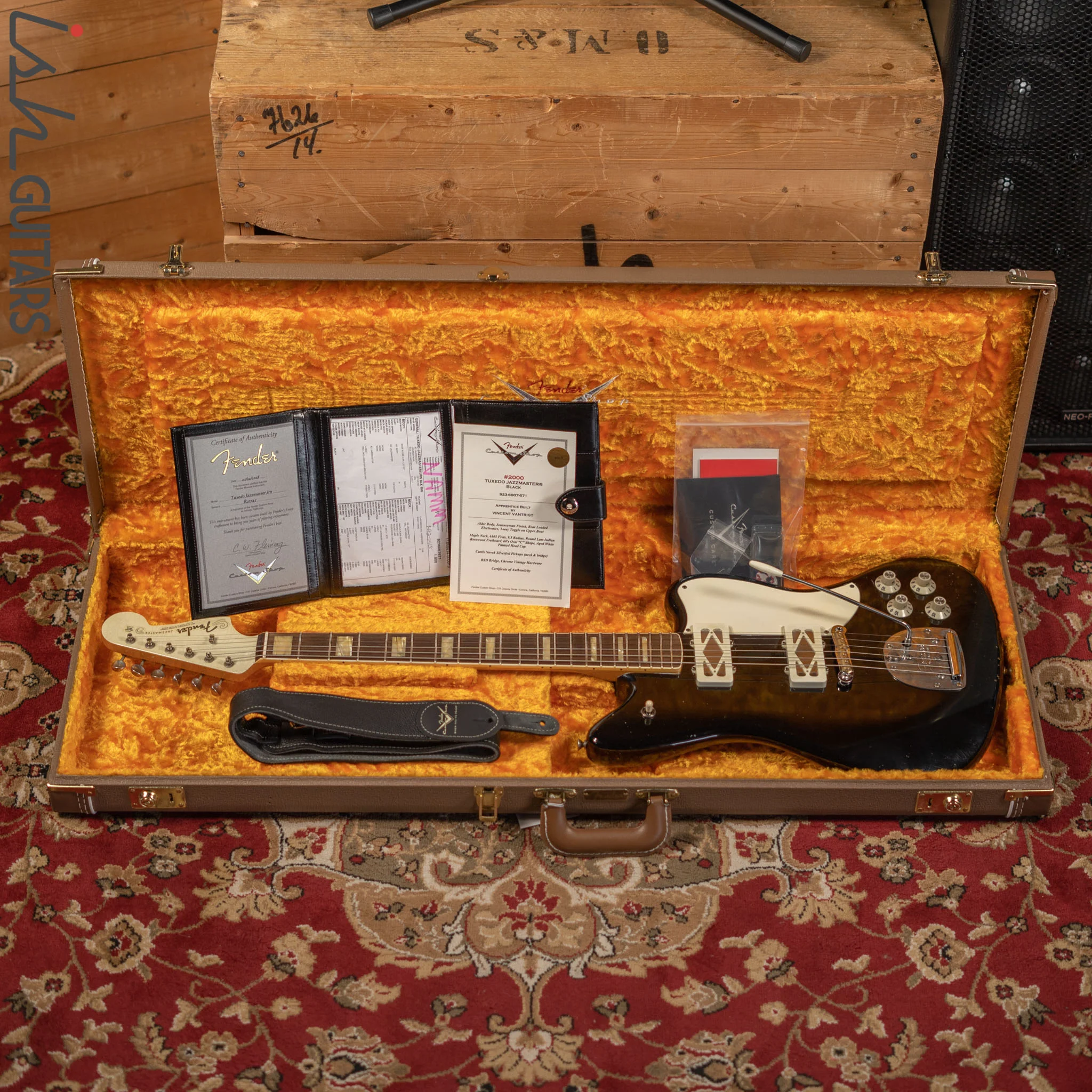 2018 Fender Tuxedo Jazzmaster Journeyman Special Edition NAMM Tuxedo Black - Image 17