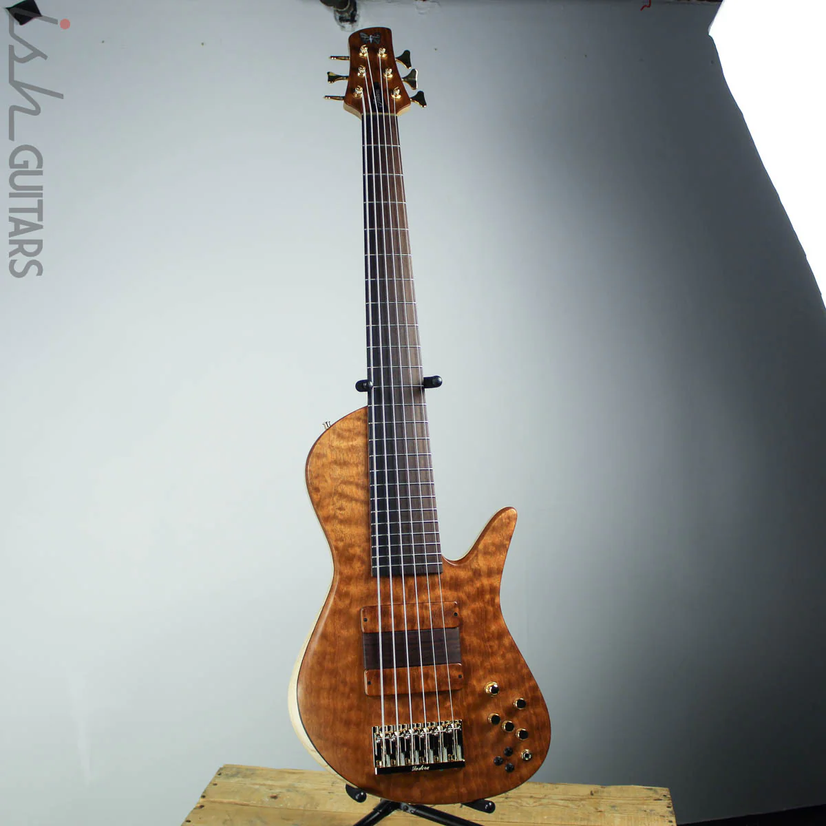 2018 Fodera Six String Emperor II Elite Quilted Mahogany/Ash - Image 2