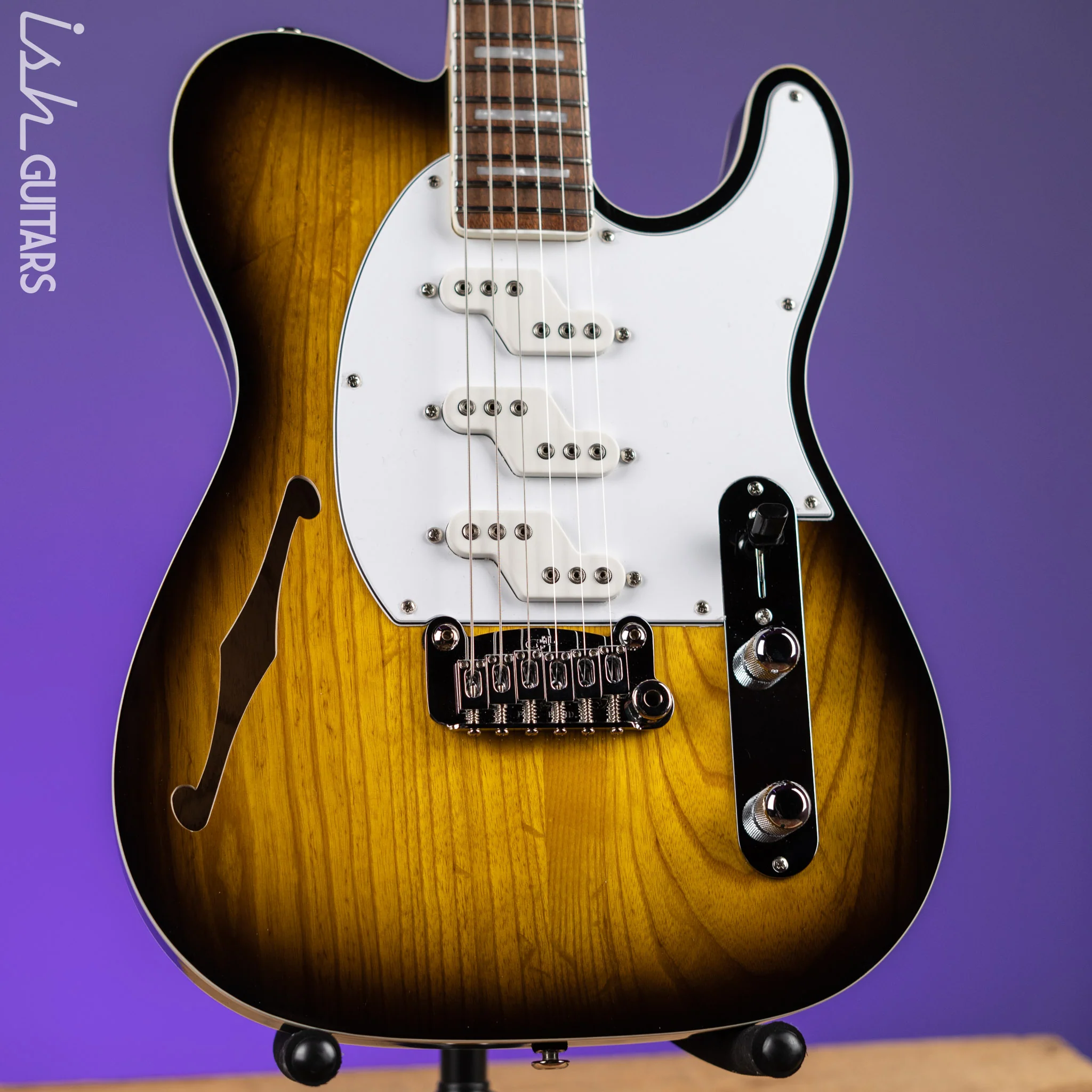 2018 G&L ASAT Z-3 Semi-Hollow 2-Tone Sunburst