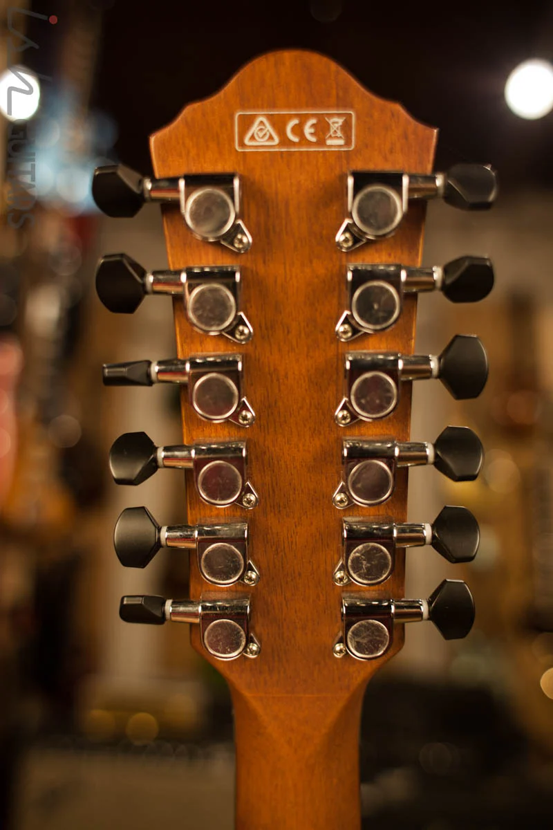 2018 Ibanez Artwood AEWC4012FM Tiger Burst Hi Gloss 12 String Acoustic - Image 6