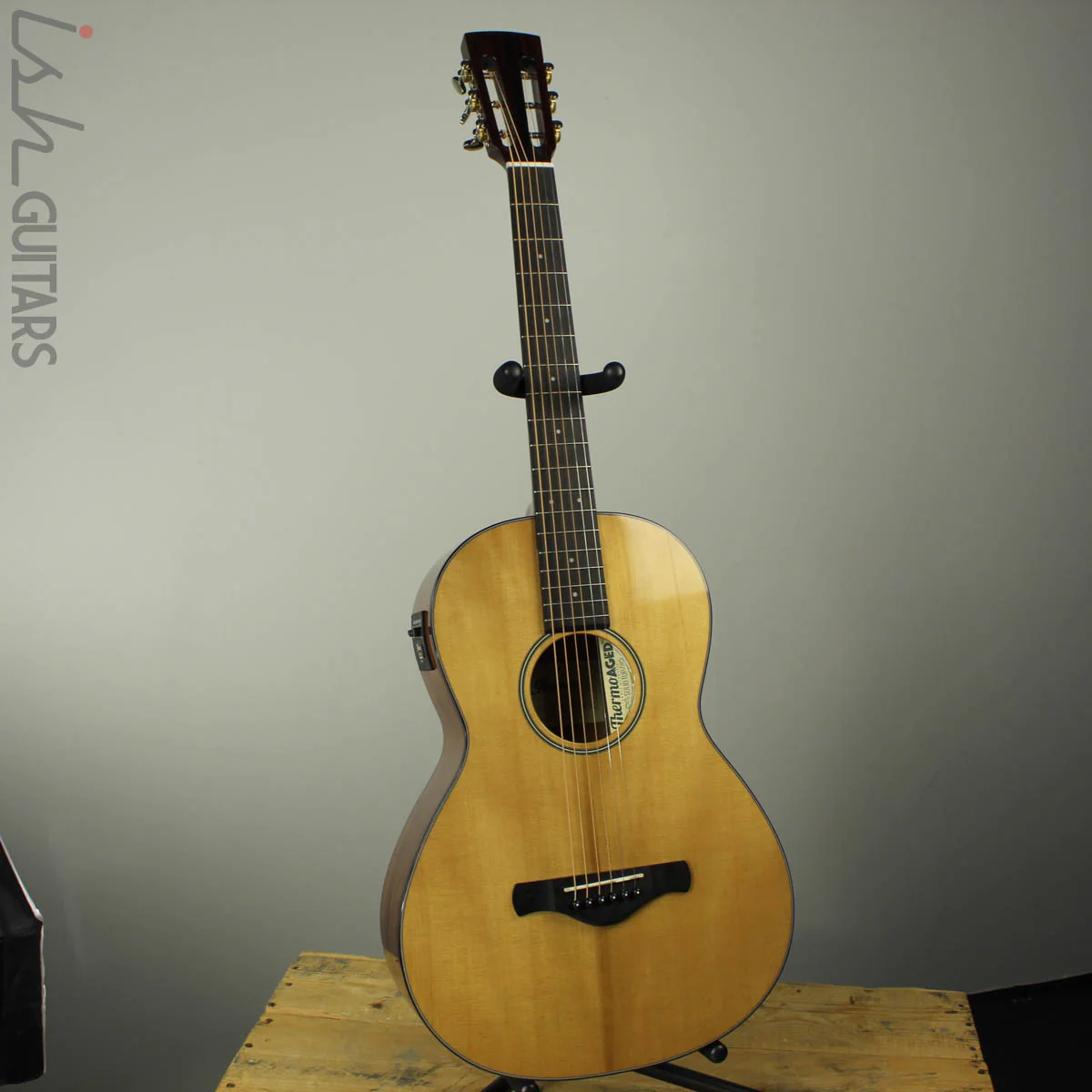 2018 Ibanez AVN9SPE-NT Thermo Aged Parlor Acoustic-Electric Guitar Natural - Image 2
